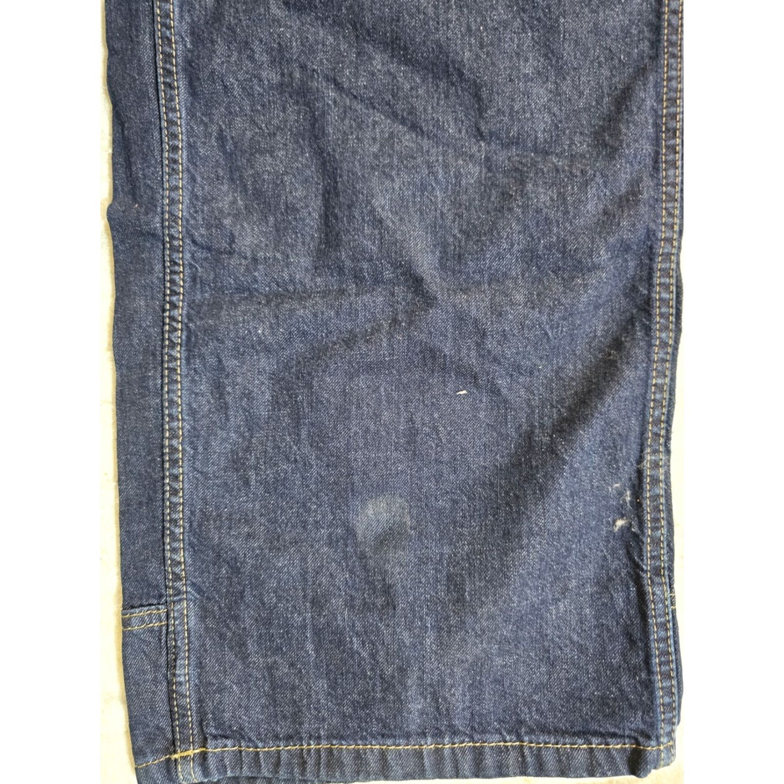 Dickies VINTAGE Dickies Denim Overalls Carpenters Work Jeans Dark Wash Mens XL Blue Denim Size US 36 / EU 52 - 4 Thumbnail