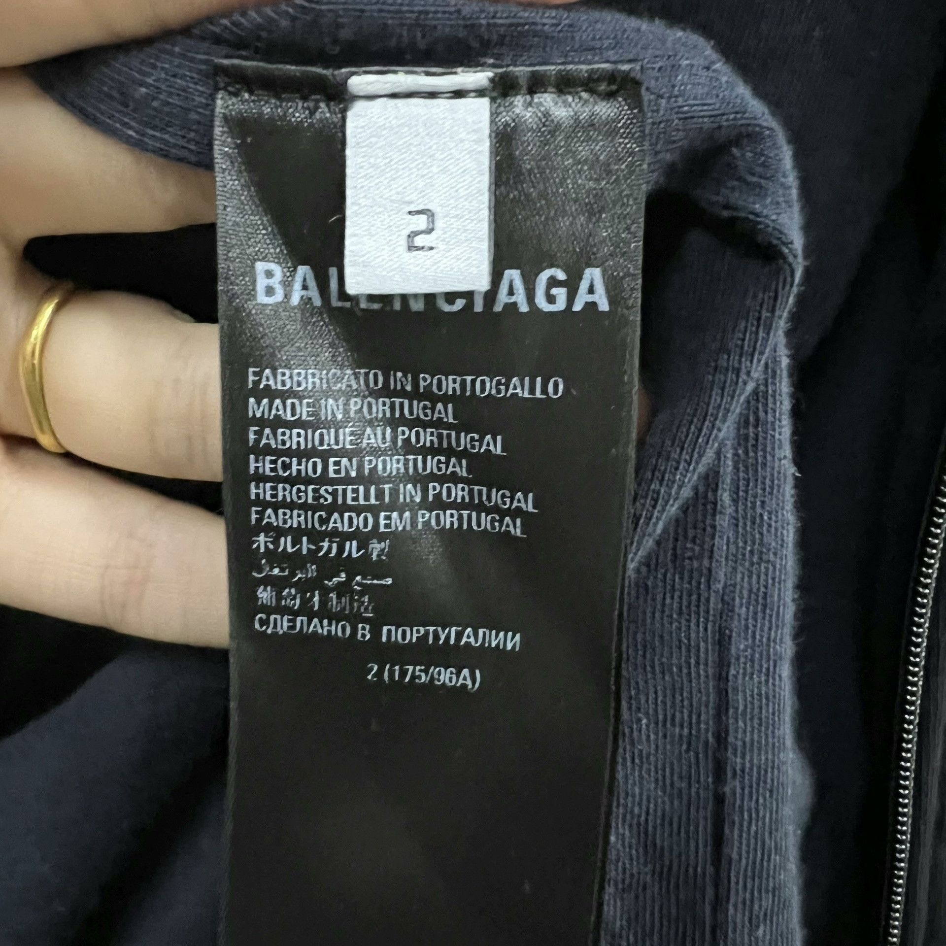 Balenciaga Balenciaga Black Small Logo Zip Jacket Size US M / EU 48-50 / 2 - 3 Thumbnail