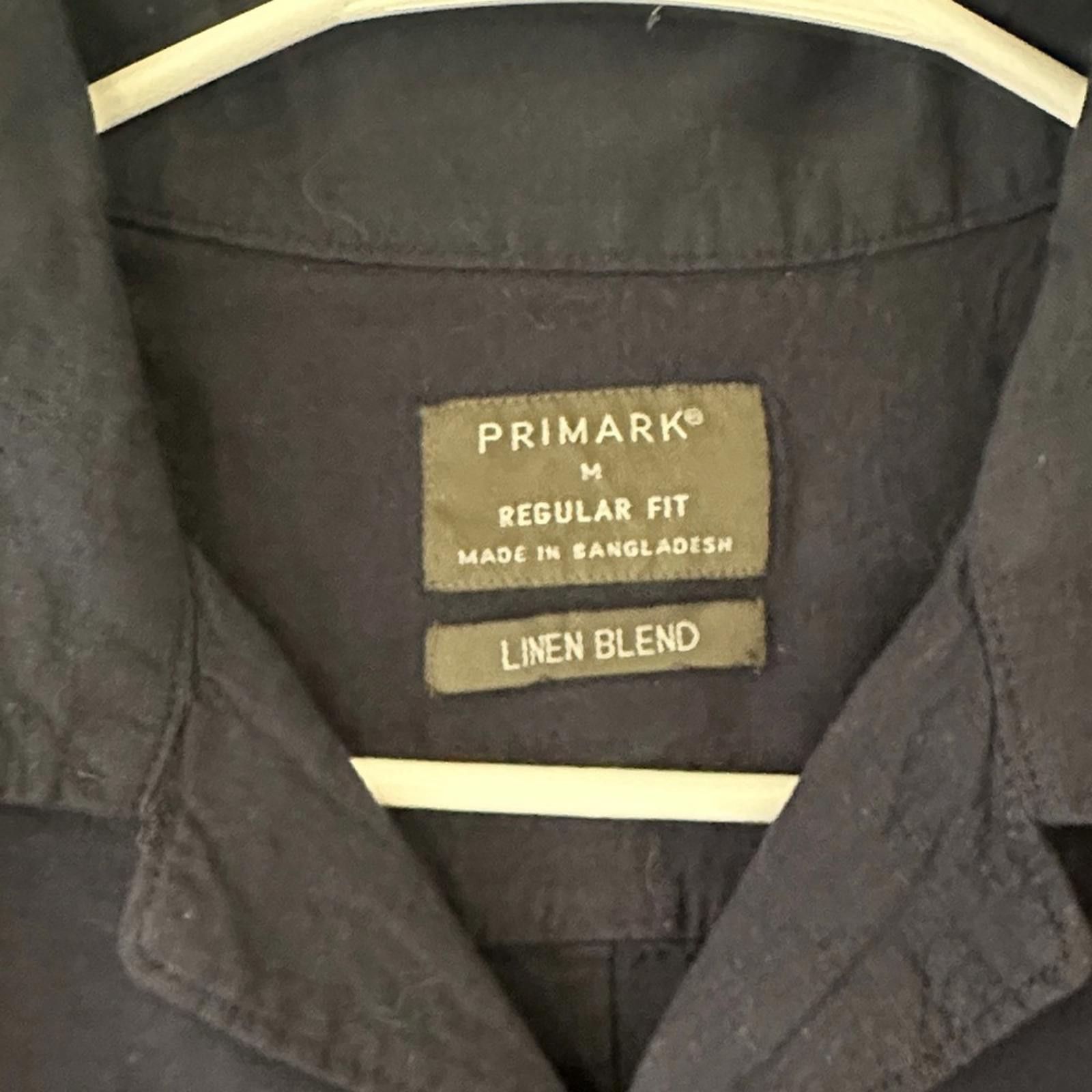 Primark Primark Dark Blue Short Sleeve Shirt Size US M / EU 48-50 / 2 - 2 Thumbnail