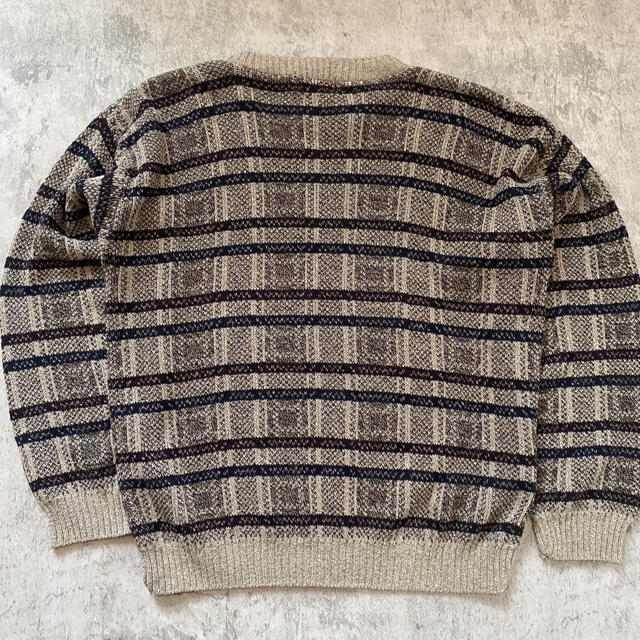 Other Tan and Black striped vintage sweater knitwear Size US L / EU 52-54 / 3 - 3 Thumbnail