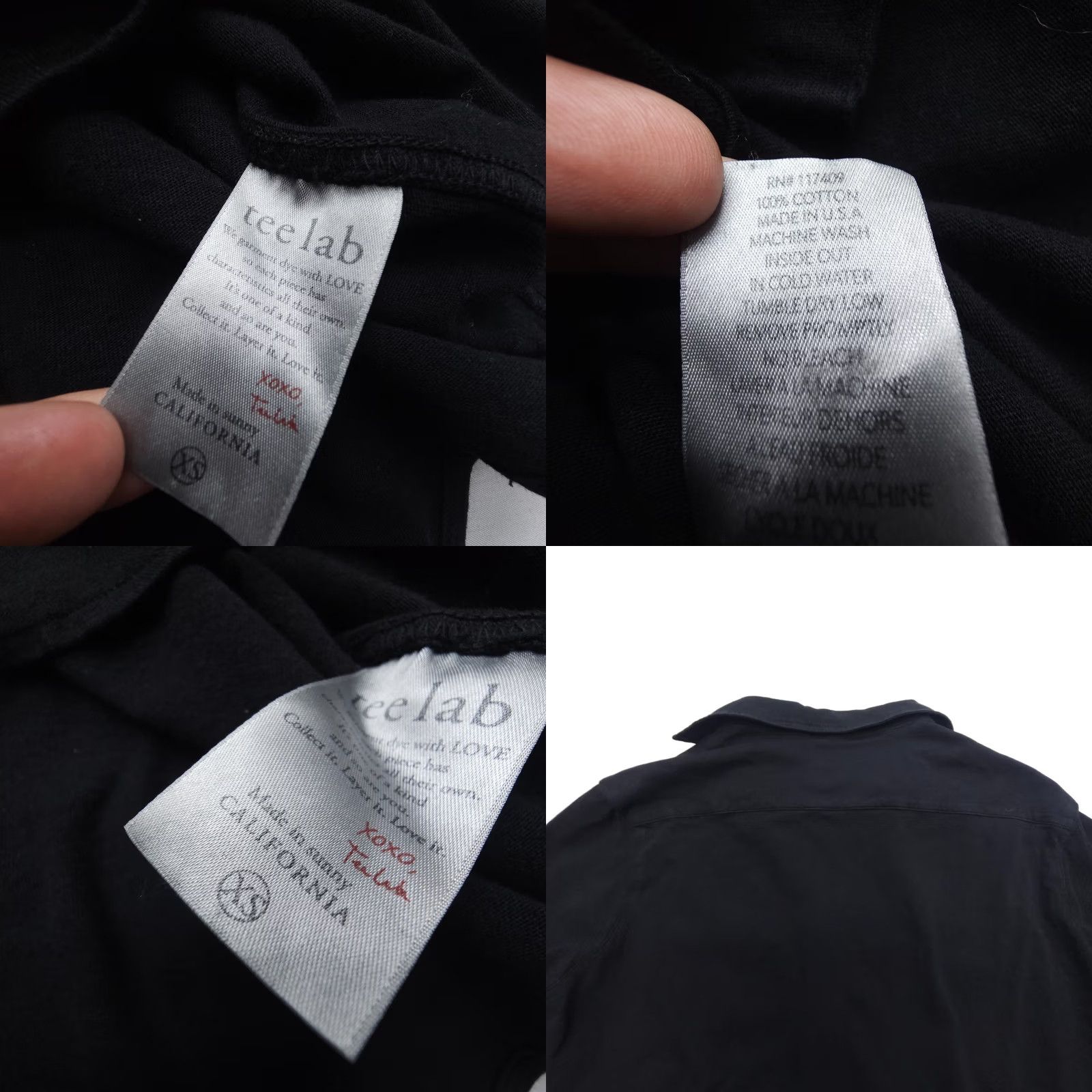 Frank & Eileen Frank & Eileen Shirt Womens XS Black Tee Lab Cotton Neck Minimalist Luxury Size XS / US 0-2 / IT 36-38 - 8 Thumbnail