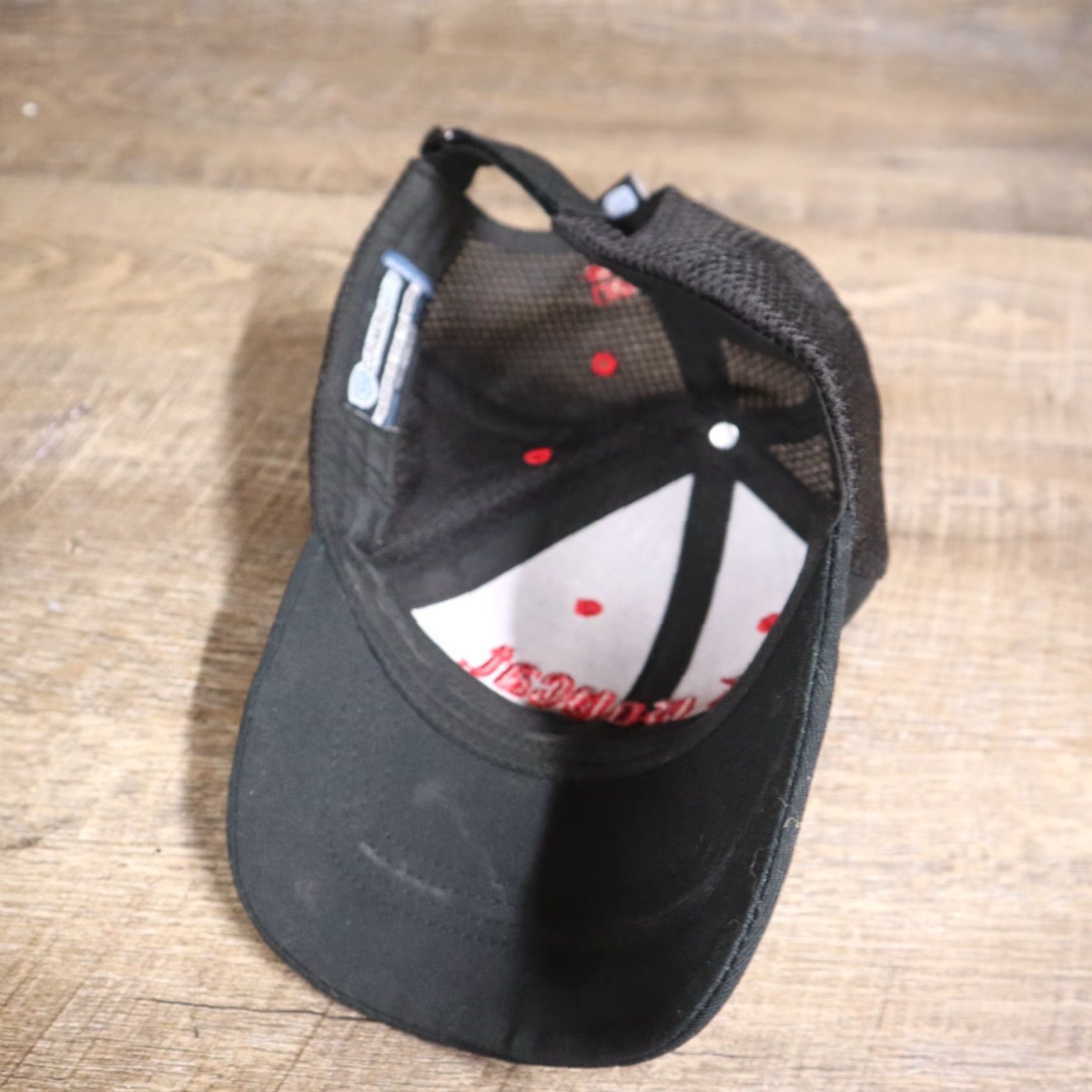 Vintage Collegiate Hat Baseball Cap Strapback Black Cotton Canvas Adjustable Adult Men Boy Logo Hat Size ONE SIZE - 7 Thumbnail