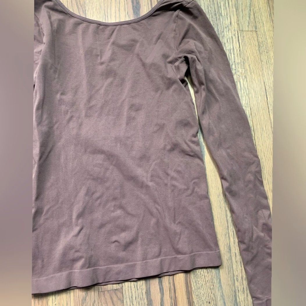 Free People Free People T-Shirt Brown Long Sleeve Open Back Medium Women Size M / US 6-8 / IT 42-44 - 3 Thumbnail