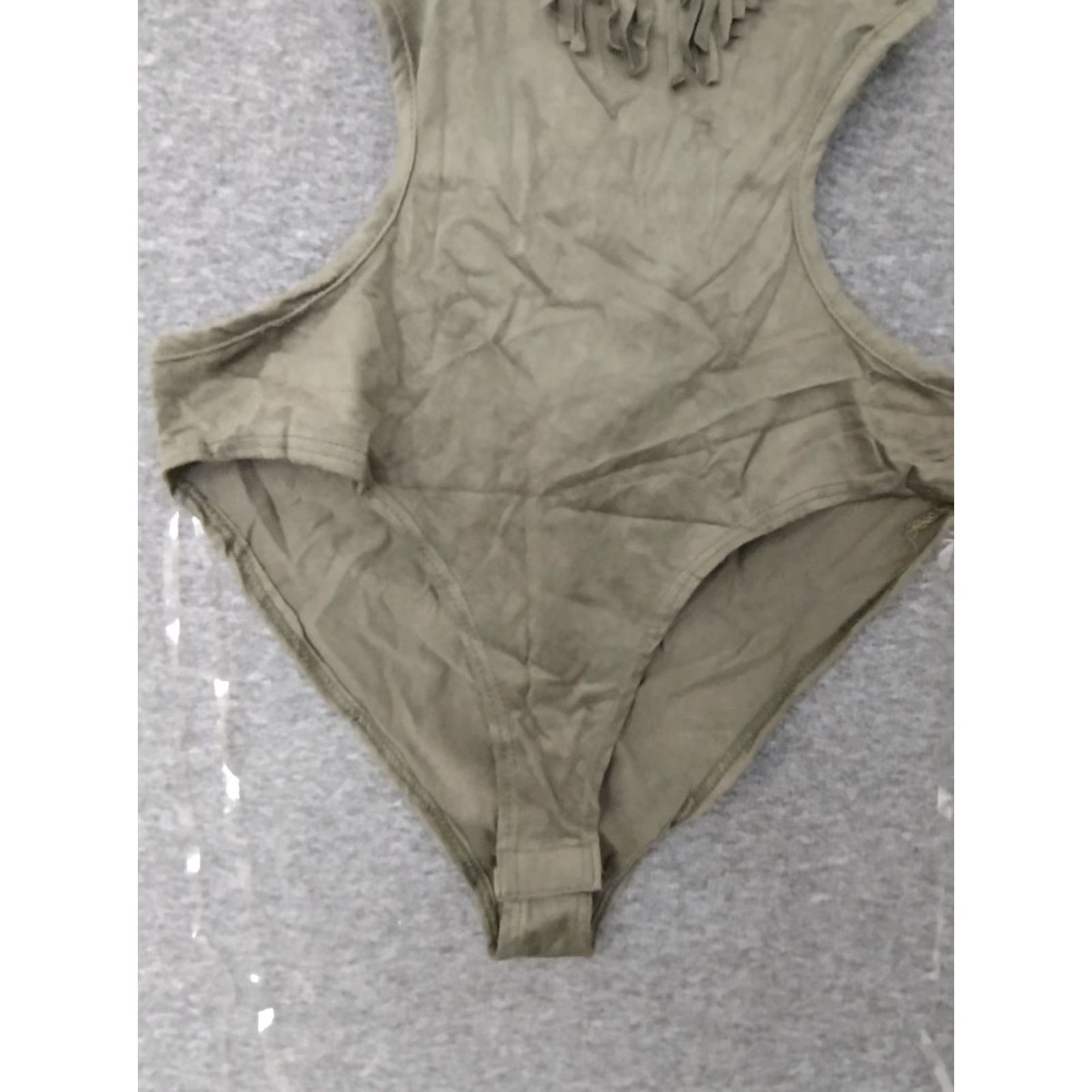 Olive Codigo Fringe Bodysuit Women Olive Gray M Size M / US 6-8 / IT 42-44 - 4 Thumbnail