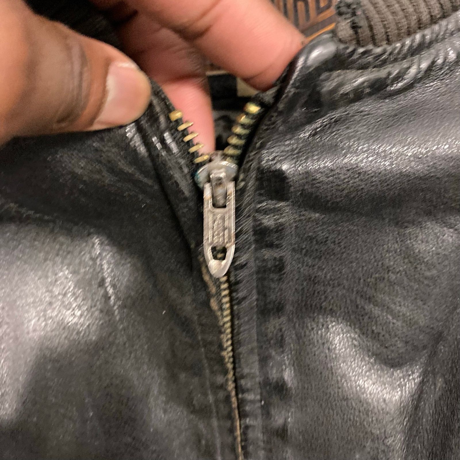 Vintage vintage 90s talon zipper leather jacket Size US L / EU 52-54 / 3 - 6 Thumbnail