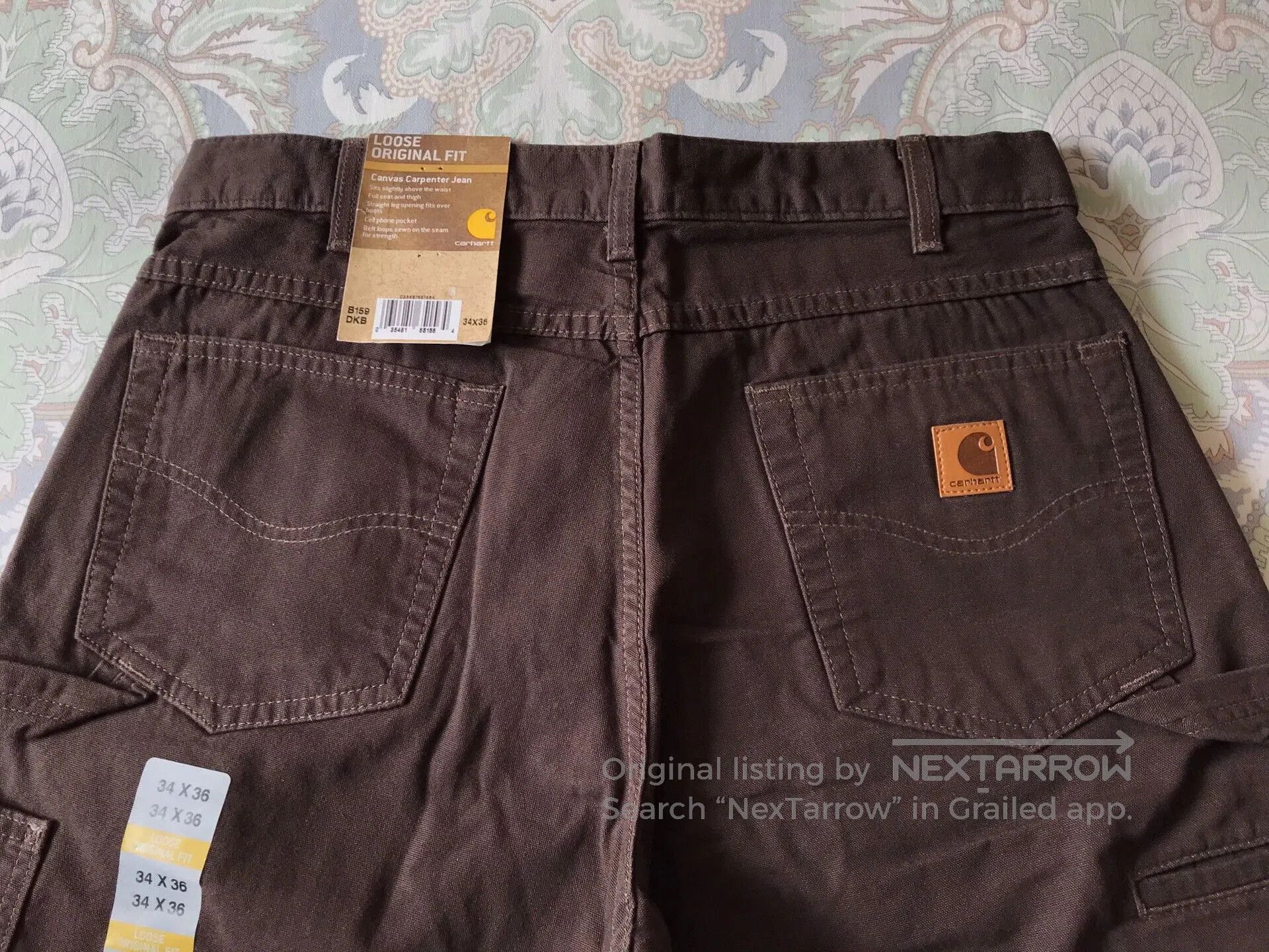 Carhartt Carhartt B159 DKB Canvas Work Pants. Size US 34 / EU 50 - 5 Thumbnail
