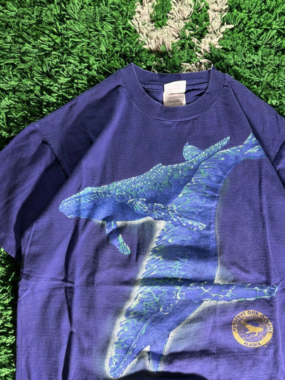 Hanes Vintage Hanes Alaska Preserve Our Ocean Whales Tee Size US L / EU 52-54 / 3 - 3 Thumbnail