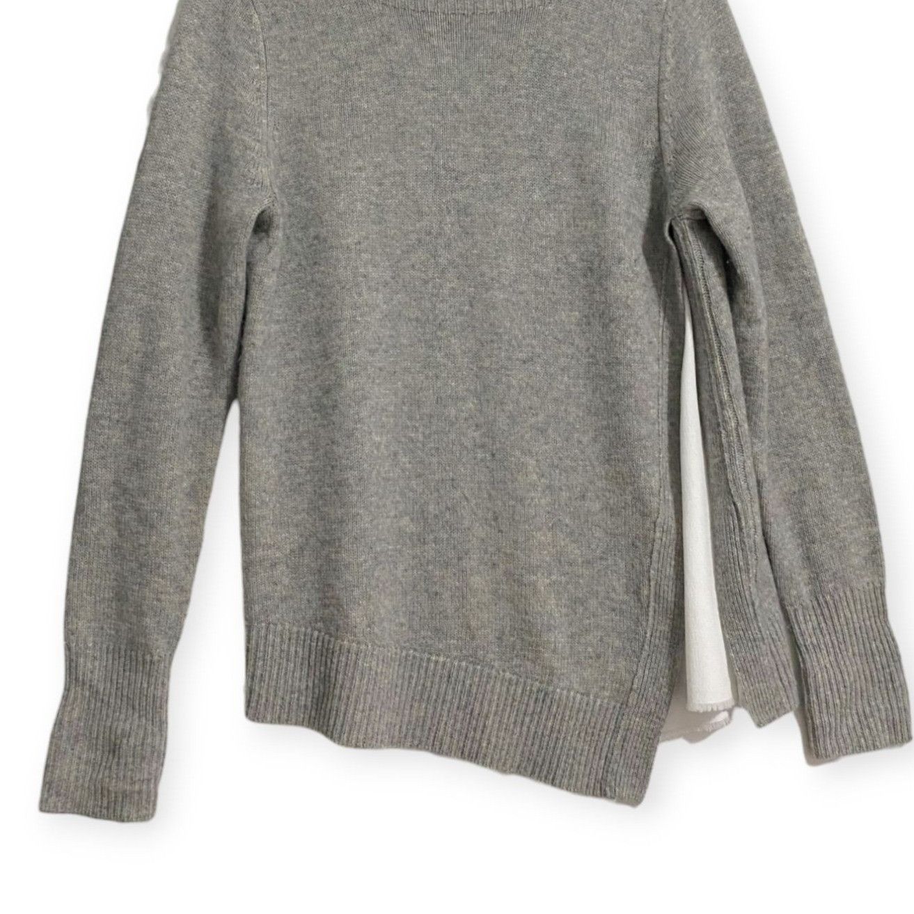 Brochu Walker Brochu Walker Layered Wool & Cashmere-Blend Sweater, Gray/wh Size S / US 4 / IT 40 - 8 Thumbnail
