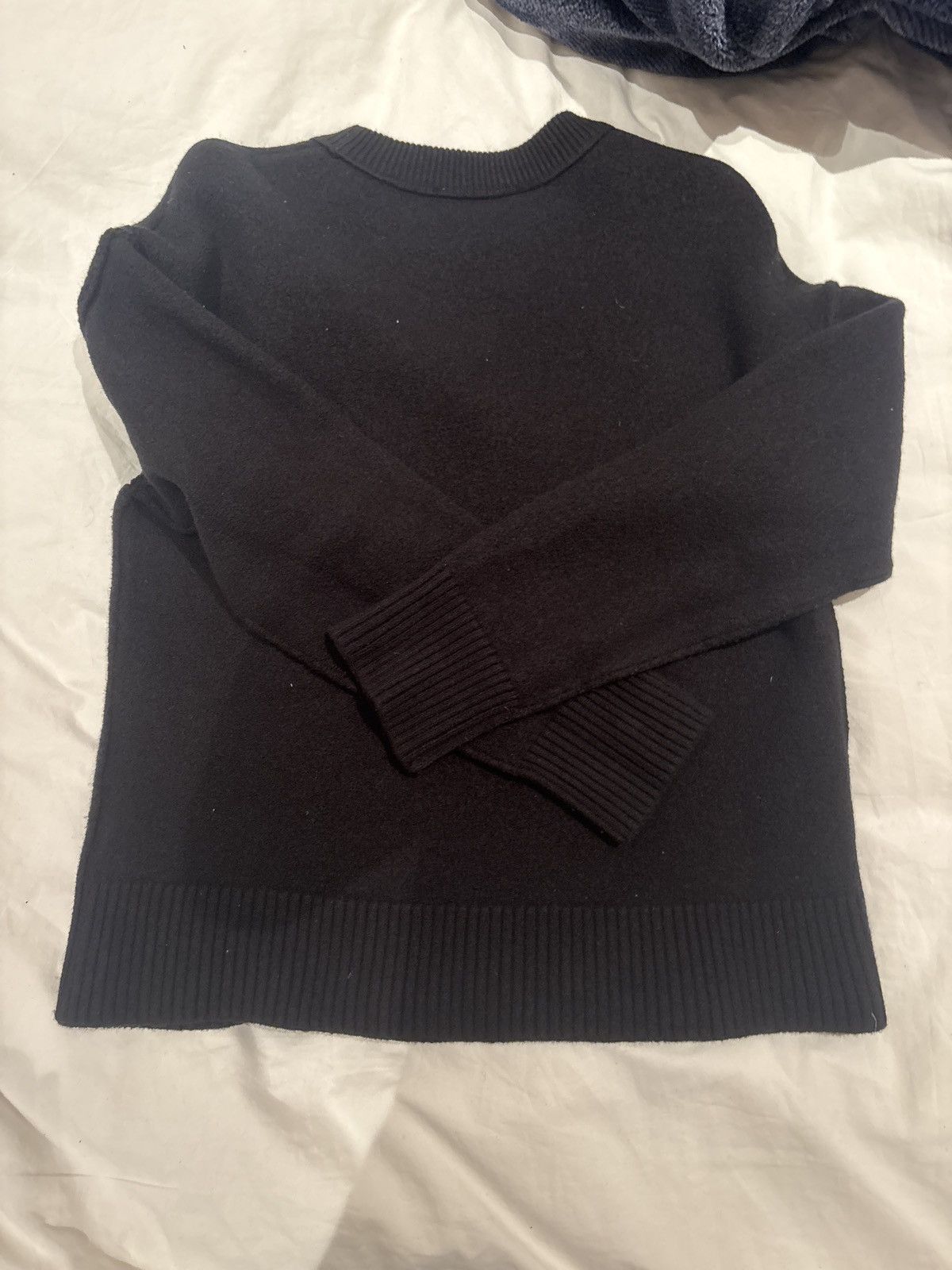 AMI Ami Paris Black Wool Crewneck Ami De Couer Sweater Size US XL / EU 56 / 4 - 3 Thumbnail