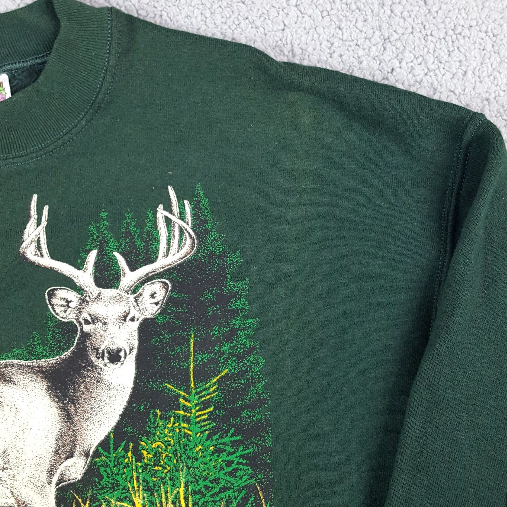 Fruit Of The Loom VINTAGE Pigeon Forge Deer Nature Hunting Sweatshirt L Pullover Crewneck Nike Size US L / EU 52-54 / 3 - 6 Thumbnail