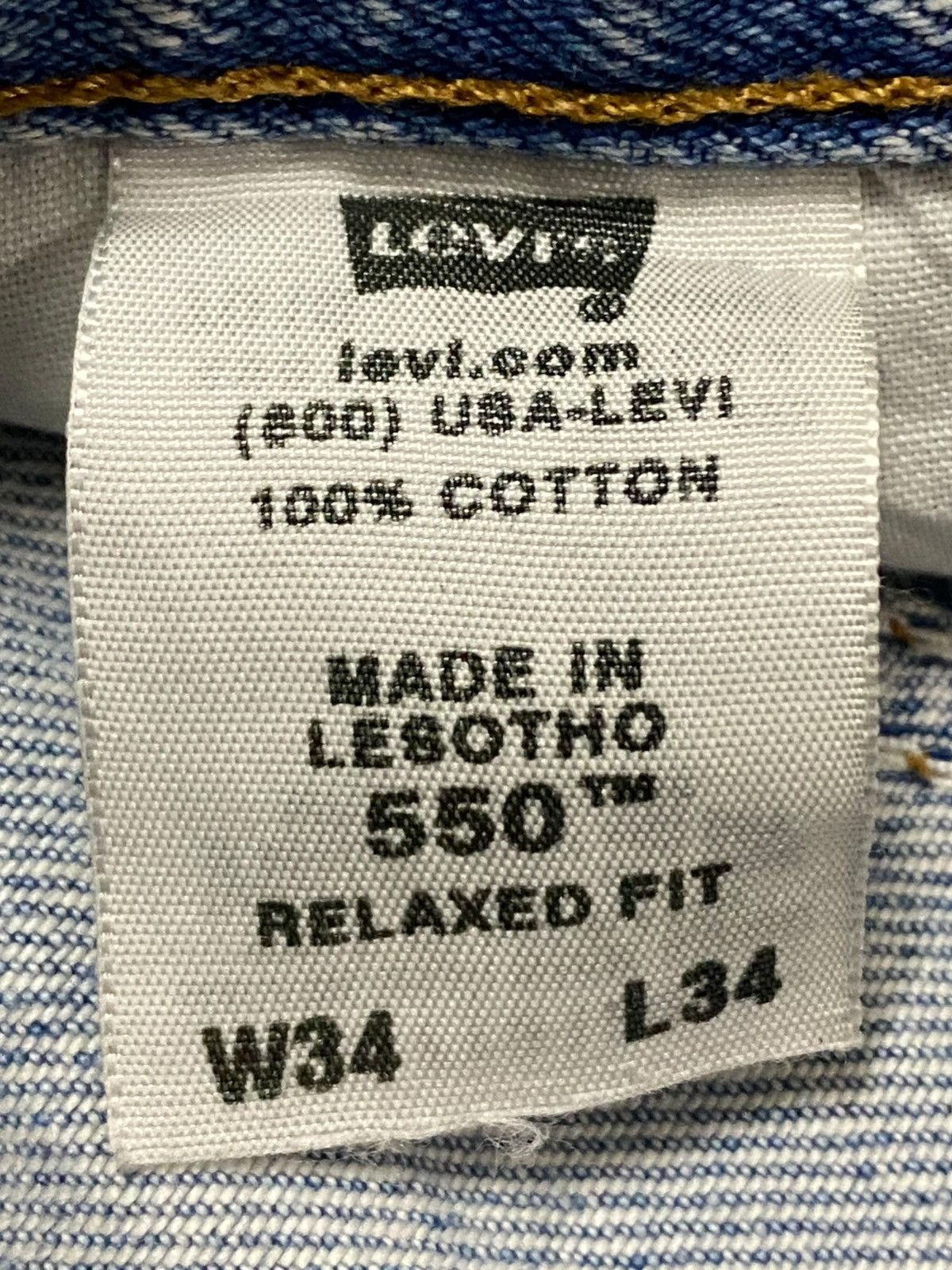 Levi's Vintage 1990 Levis550 Faded Wash Distressed Fit Jeans Size US 35 - 17 Thumbnail