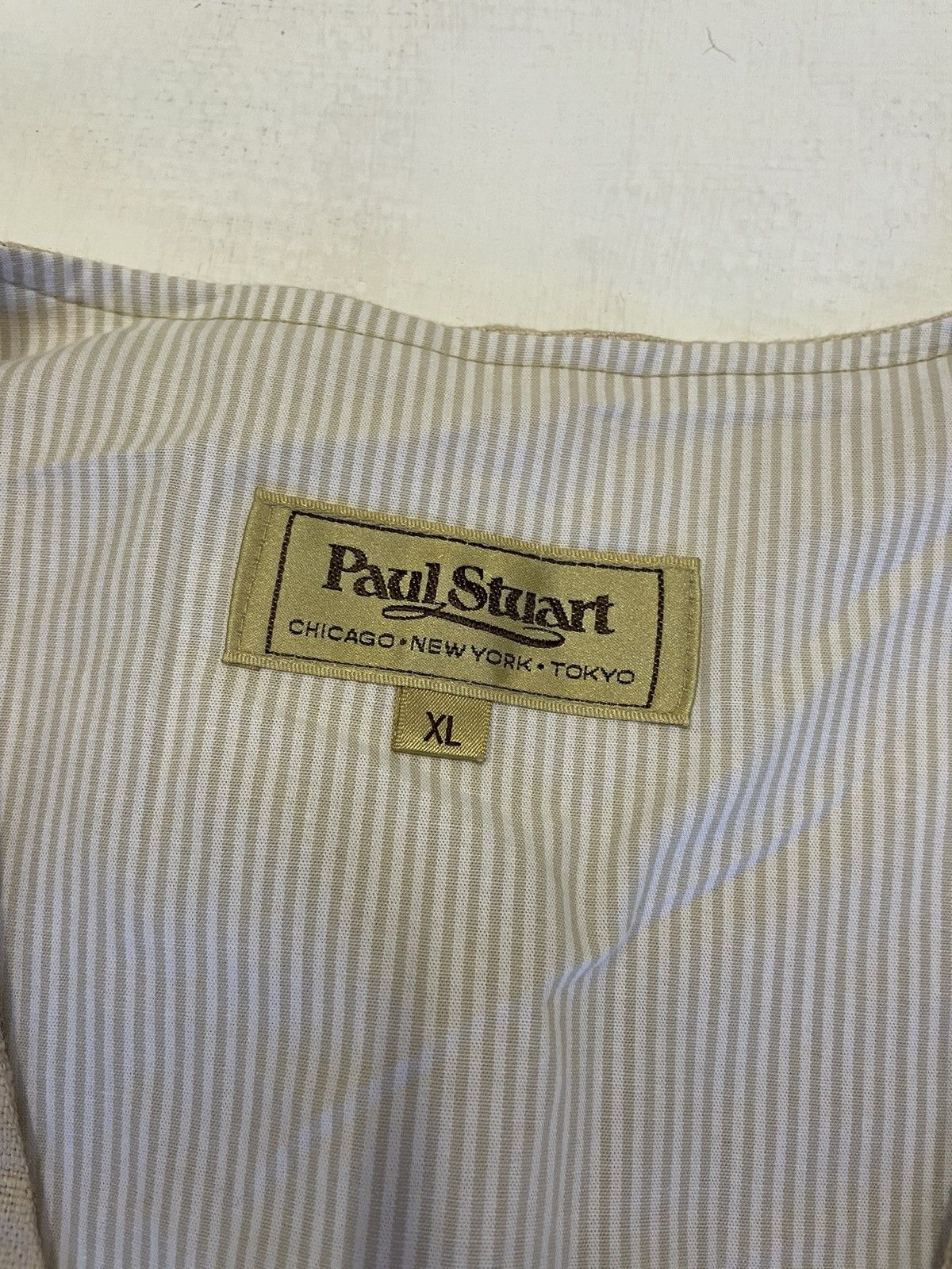 Paul Stuart Linen Waistcoat Size 44R - 3 Thumbnail