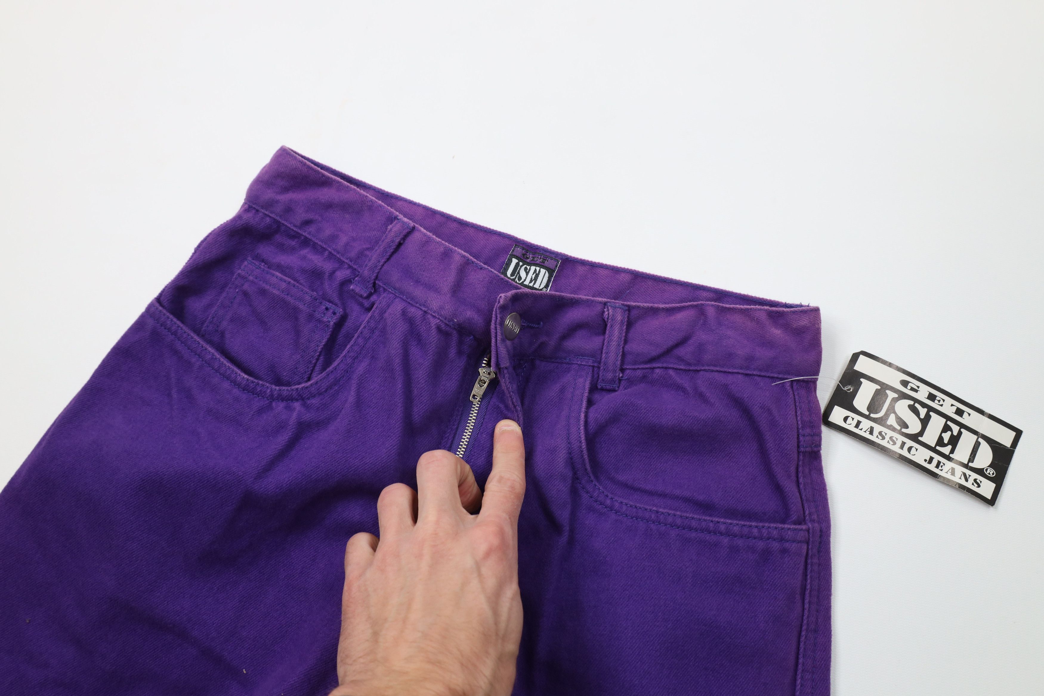 Vintage Deadstock Vintage 90s Streetwear Fit Skateboard Jeans Purple Size US 31 - 6 Thumbnail