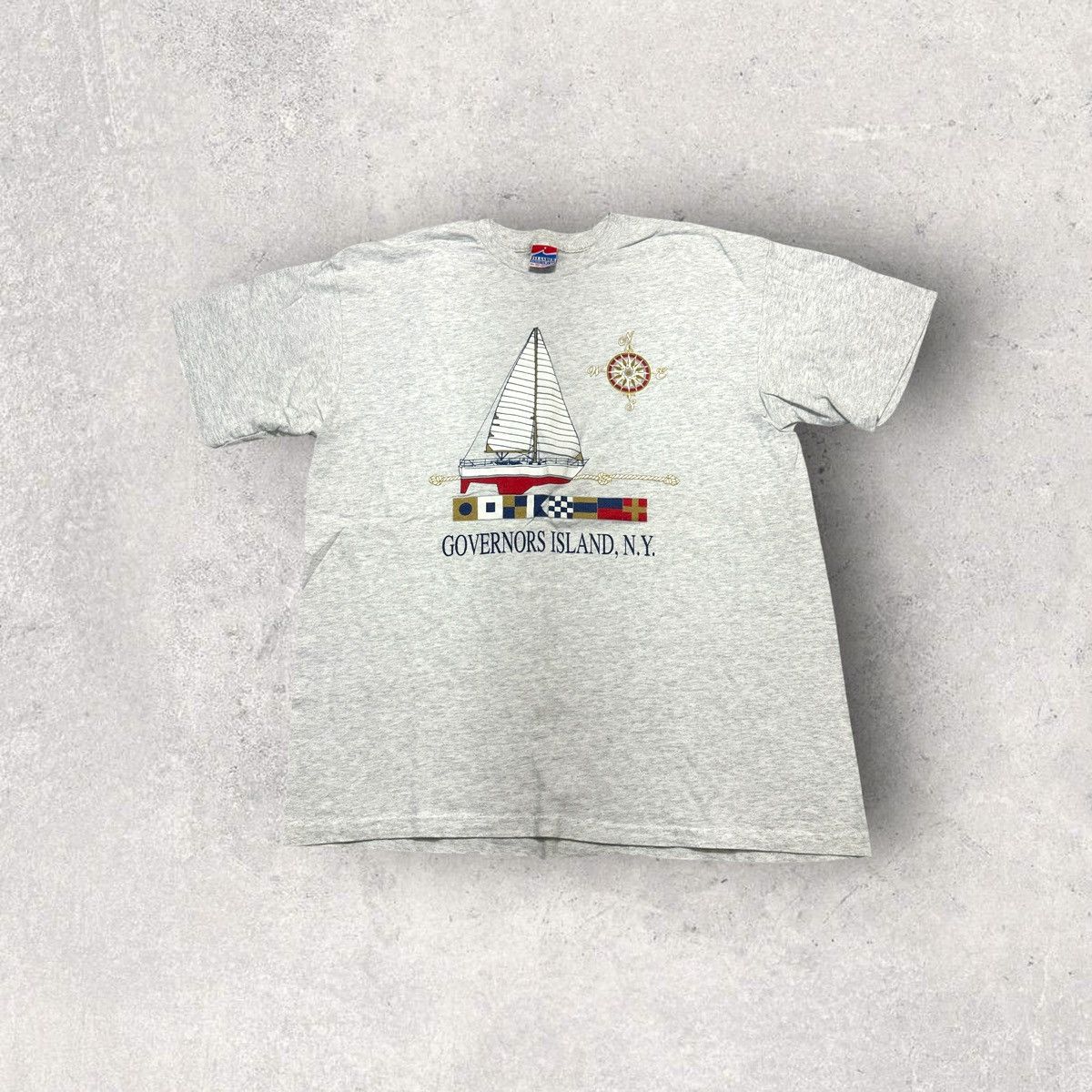 Vintage Vintage Governors Island New York tee Size US XL / EU 56 / 4 - 1 Thumbnail