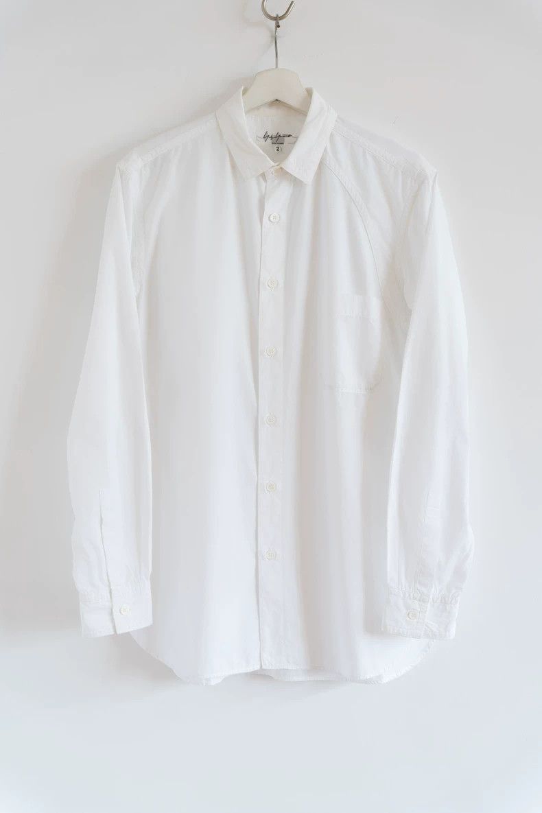 Yohji Yamamoto Yohji Yamamoto Yohji Yamamoto White Long Sleeve Shirt 15SS Size US M / EU 48-50 / 2 - 1 Thumbnail