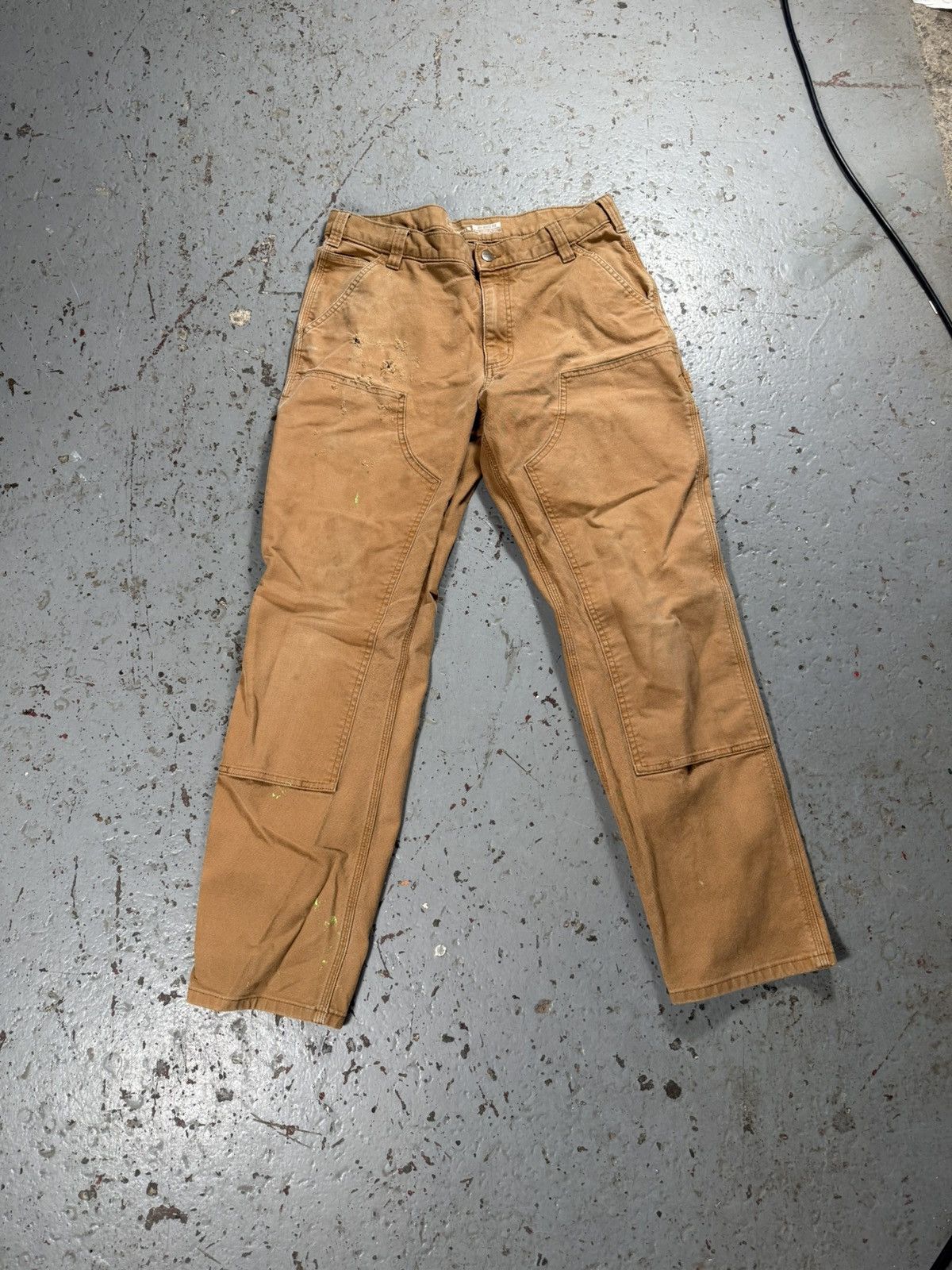 Carhartt Vintage Classic Beige Carhartt Distressed Double Knees Size US 32 / EU 48 - 1 Thumbnail