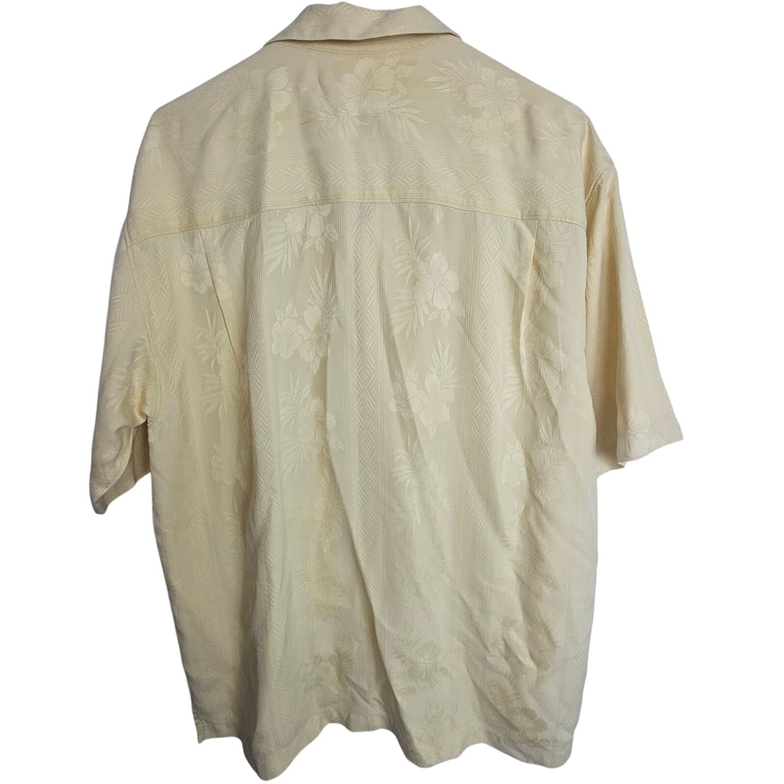 Tommy Bahama Tommy Bahama Hawaiian Shirt L Yellow Silk Floral Breathable Size US L / EU 52-54 / 3 - 8 Thumbnail