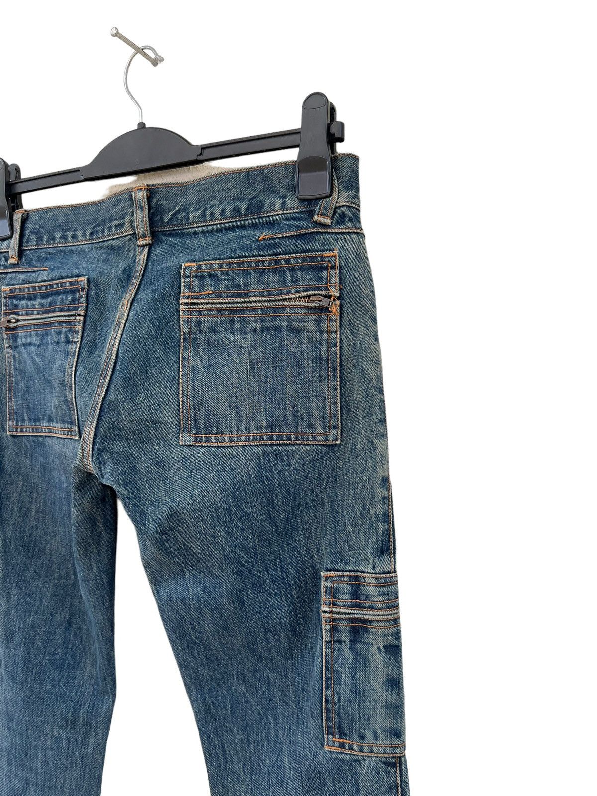 Vintage EDGE ON ALL Japan 6 Zipper Pockets Denim Slim Flare Jeans Size US 29 - 17 Thumbnail