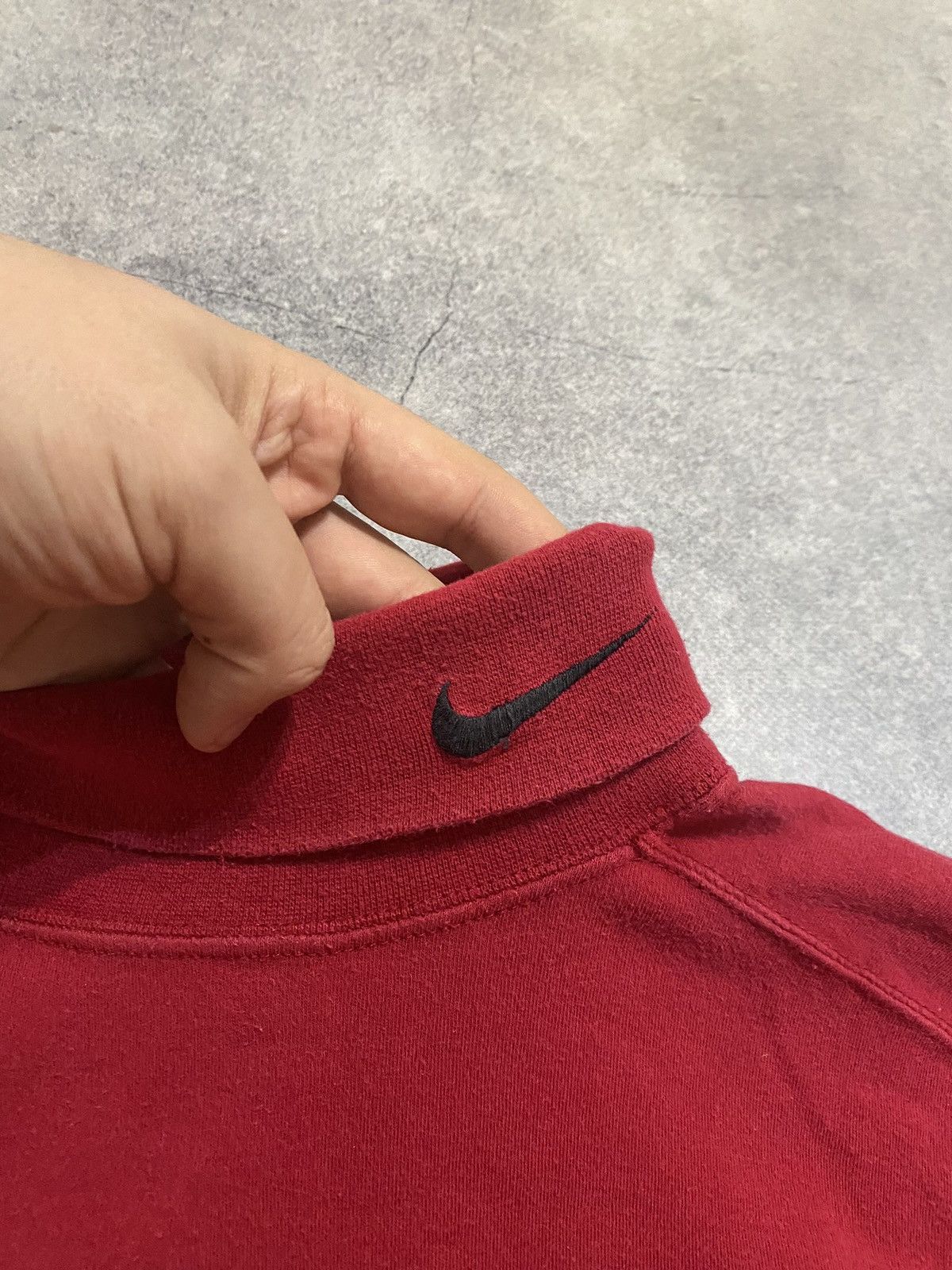 Nike × Vintage Vintage 90s Nike Turtleneck Golf Sweatshirt Size US L / EU 52-54 / 3 - 5 Thumbnail