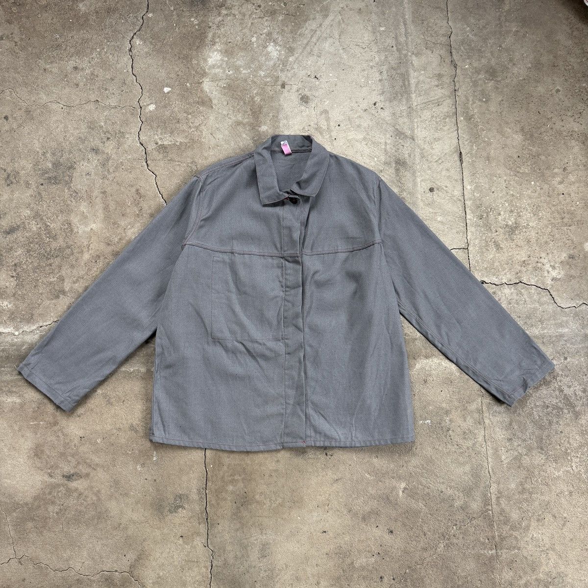 Other Vintage Gray Utility French Workwear Jacket Size US M / EU 48-50 / 2 - 1 Thumbnail