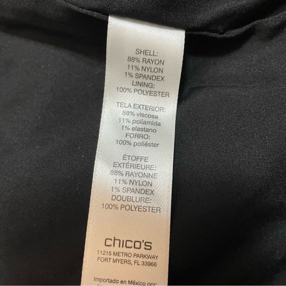 Chicos New Chico’s Chevron Blazer Jacket With Black Ruffle Trim Si Size M / US 6-8 / IT 42-44 - 8 Thumbnail