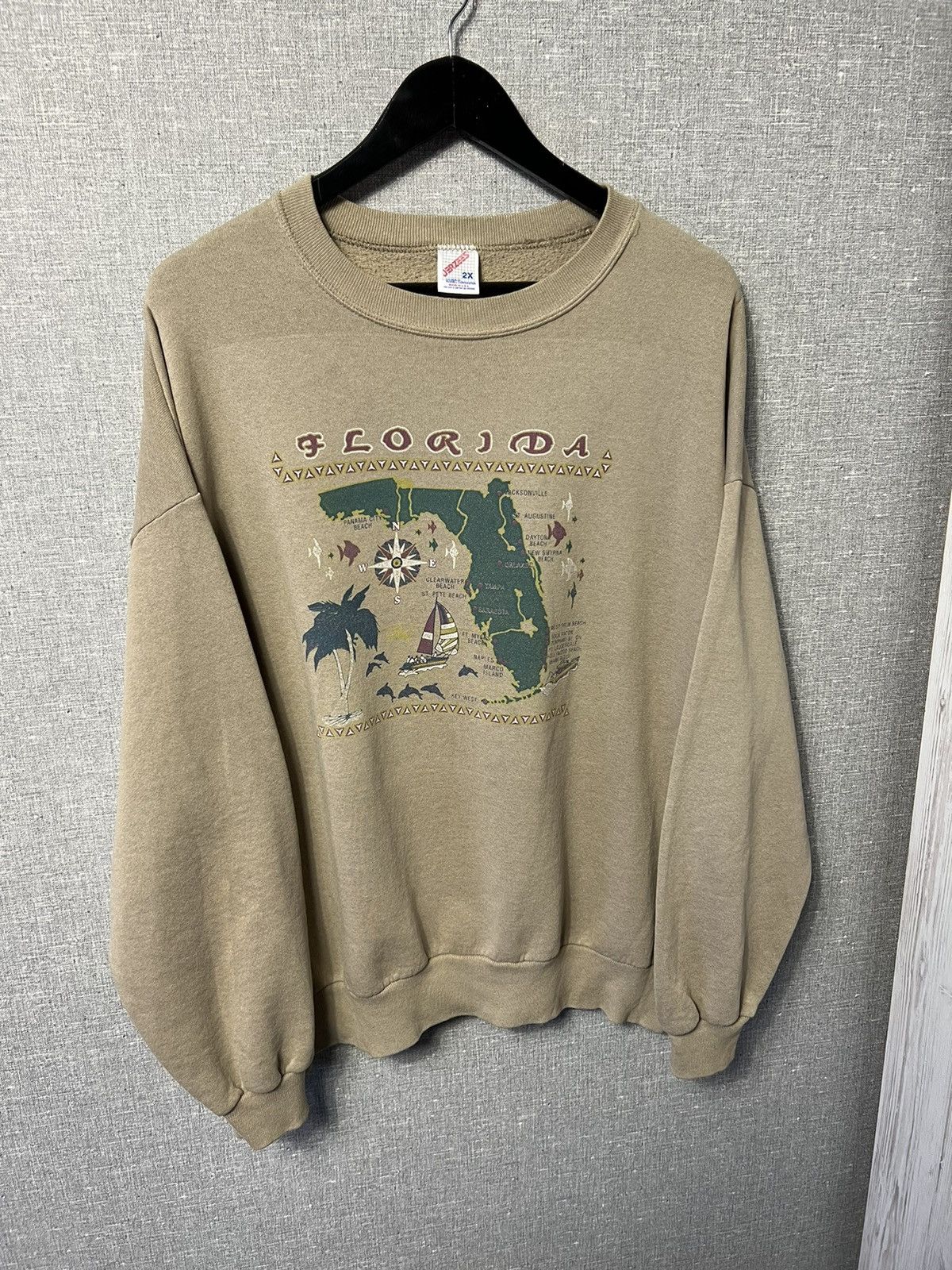 Jerzees Rare Vintage 90s Florida Sweatshirt Jerzees Made In USA Size US XXL / EU 58 / 5 - 6 Thumbnail
