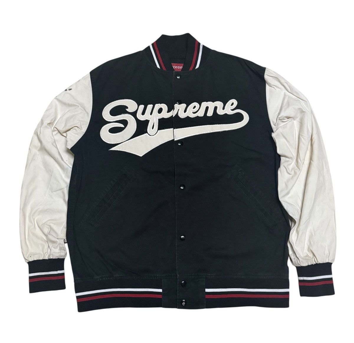 Supreme Supreme Embroidery Big Logo Light Varsity Jacket Size US L / EU 52-54 / 3 - 1 Thumbnail