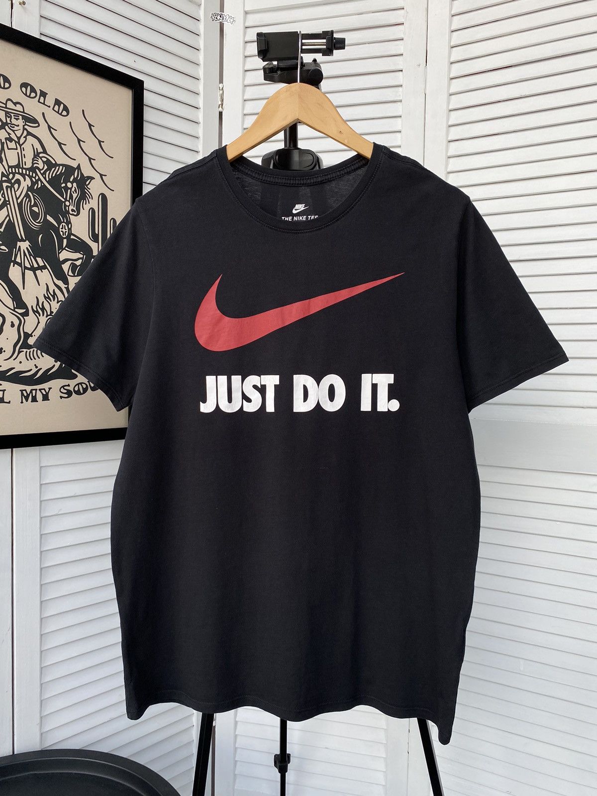 Nike × Vintage Nike NSW Just Do It Swoosh Logo Tee Shirt Retro Size US L / EU 52-54 / 3 - 1 Thumbnail