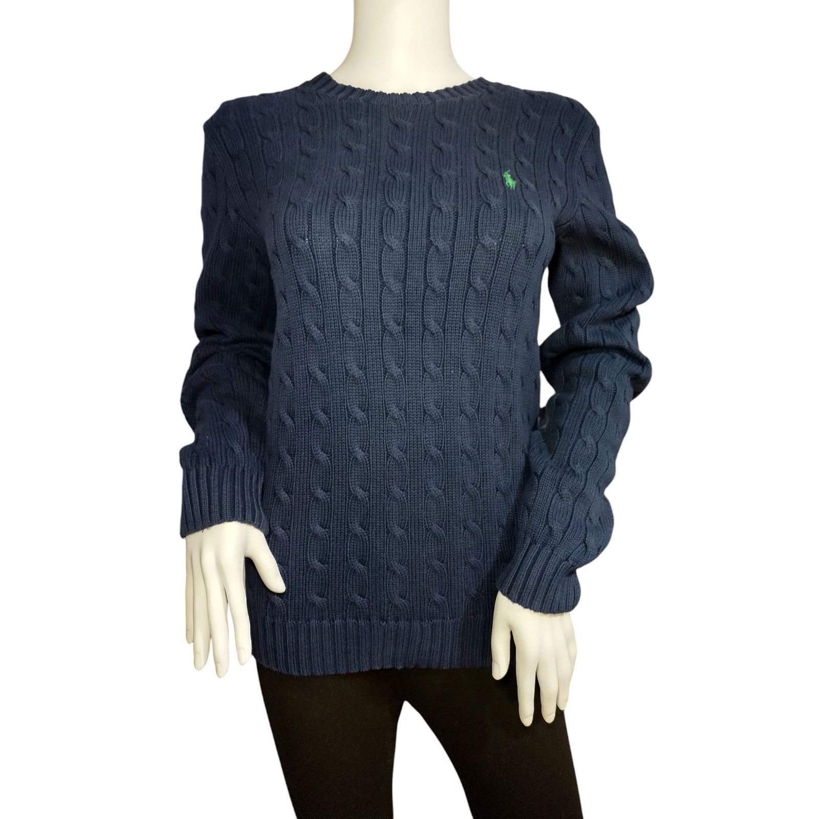 Ralph Lauren Ralph Lauren Sweater Women's Sz Lg Navy Blue Long Sleeve Size L / US 10 / IT 46 - 1 Thumbnail