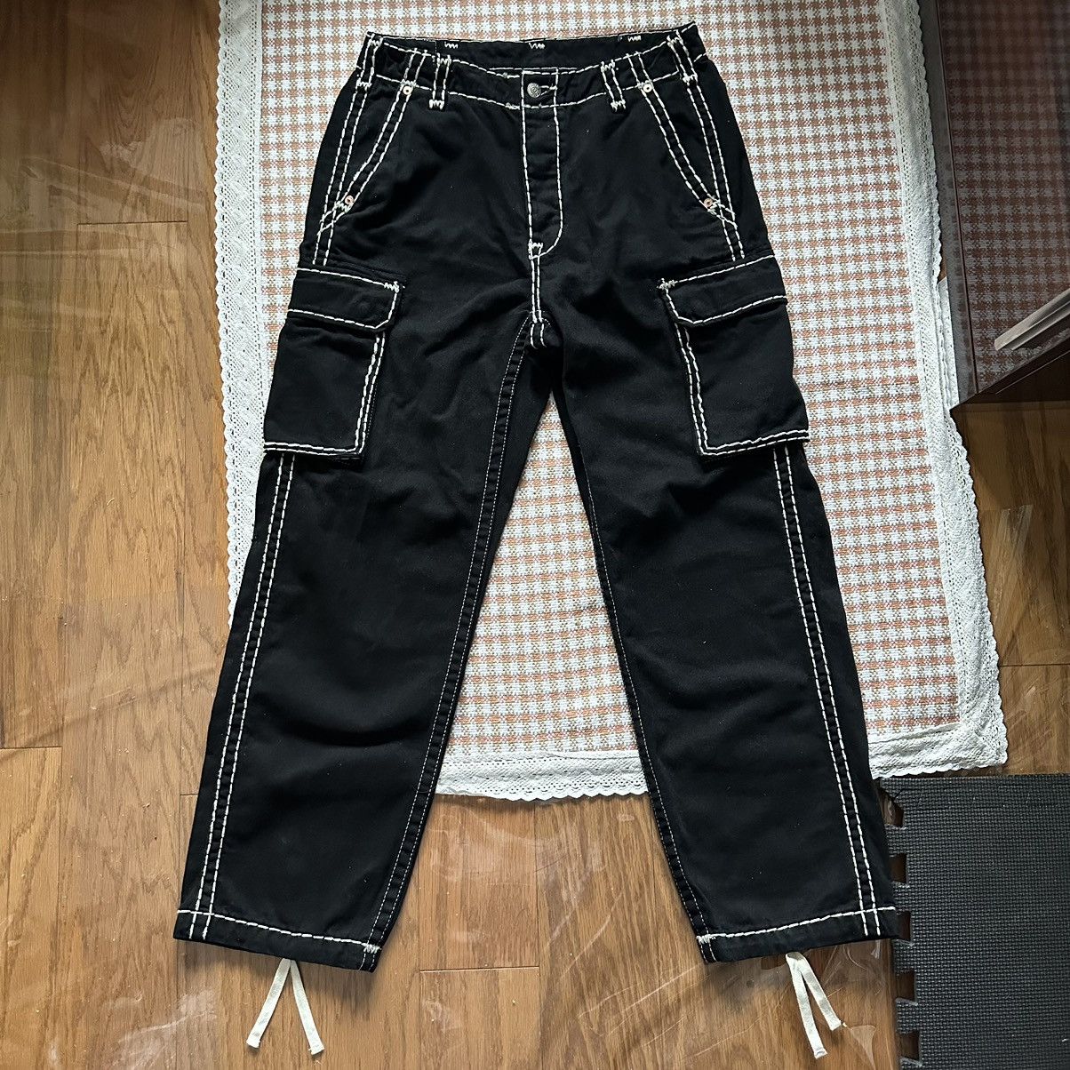 Supreme Supreme x True Religion Black Denim Cargo Pants | Grailed