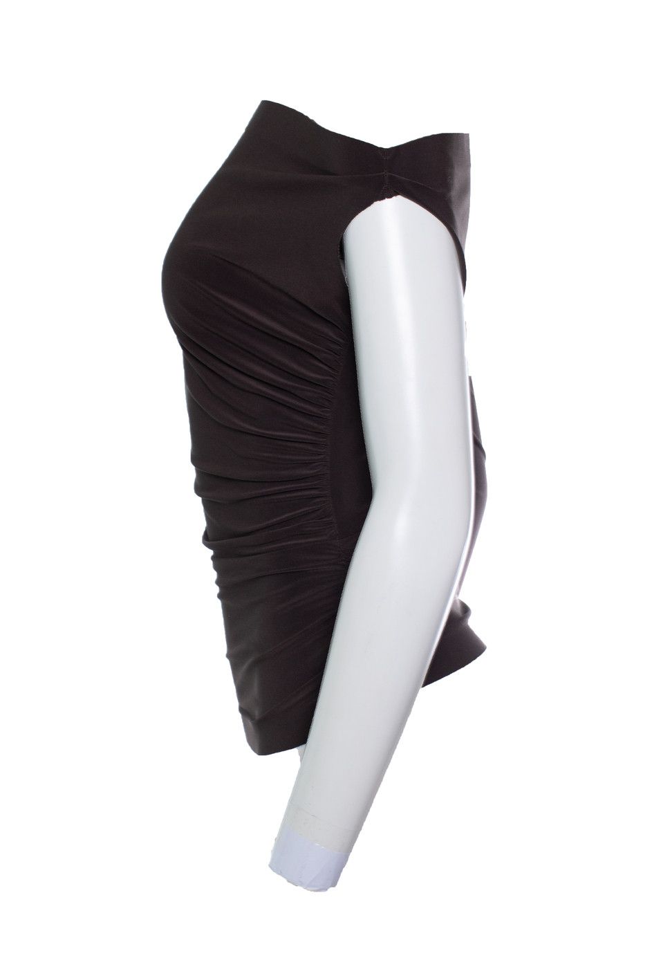 Norma Kamali Norma kamali, brown stretch one sleeved top Size S / US 4 / IT 40 - 2 Thumbnail