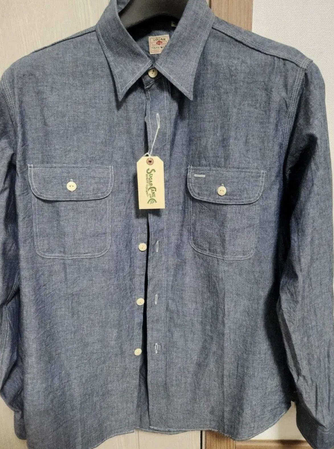 Sugar Cane Sugar Cane Blue Chambray Work Shirt Size US M / EU 48-50 / 2 - 6 Thumbnail