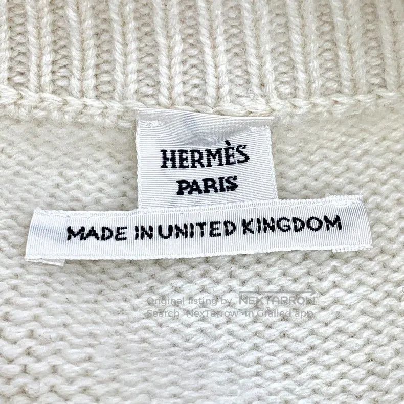 Hermes Hermes Oatmeal Horsebit Cashmere Sweater. Size US S / EU 44-46 / 1 - 5 Thumbnail