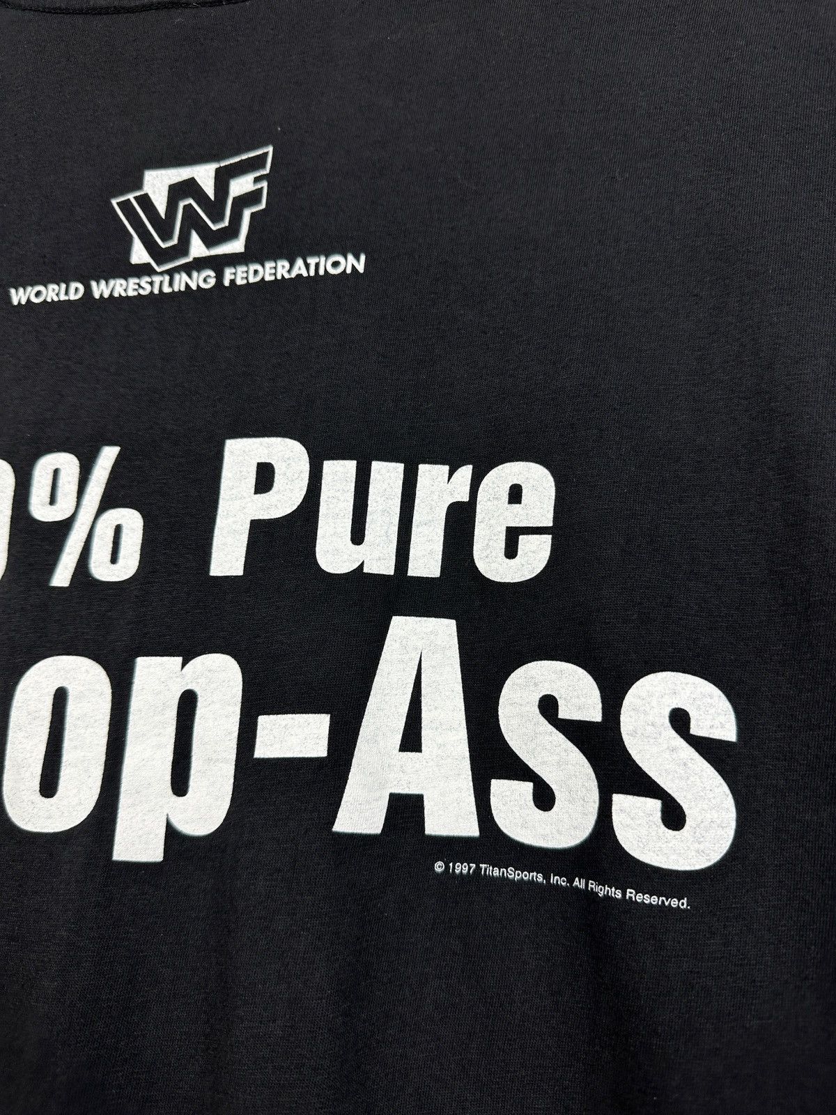 Vintage 1997 Vintage Stone Cold 100% Pure Whoop Ass WWE Rare T-Shirt Size US XL / EU 56 / 4 - 18 Thumbnail