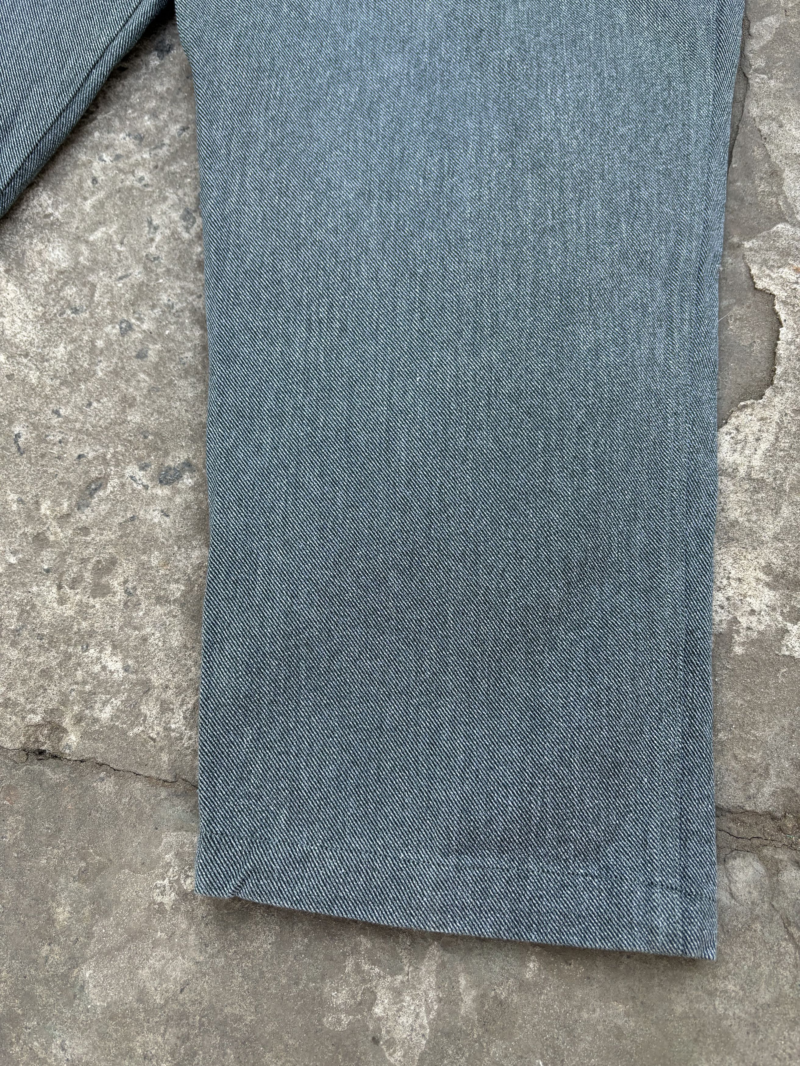 Le Laboureur Vintage 60s Swiss Army Salt n Pepper Prison Work Denim Pants Size US 36 / EU 52 - 7 Thumbnail