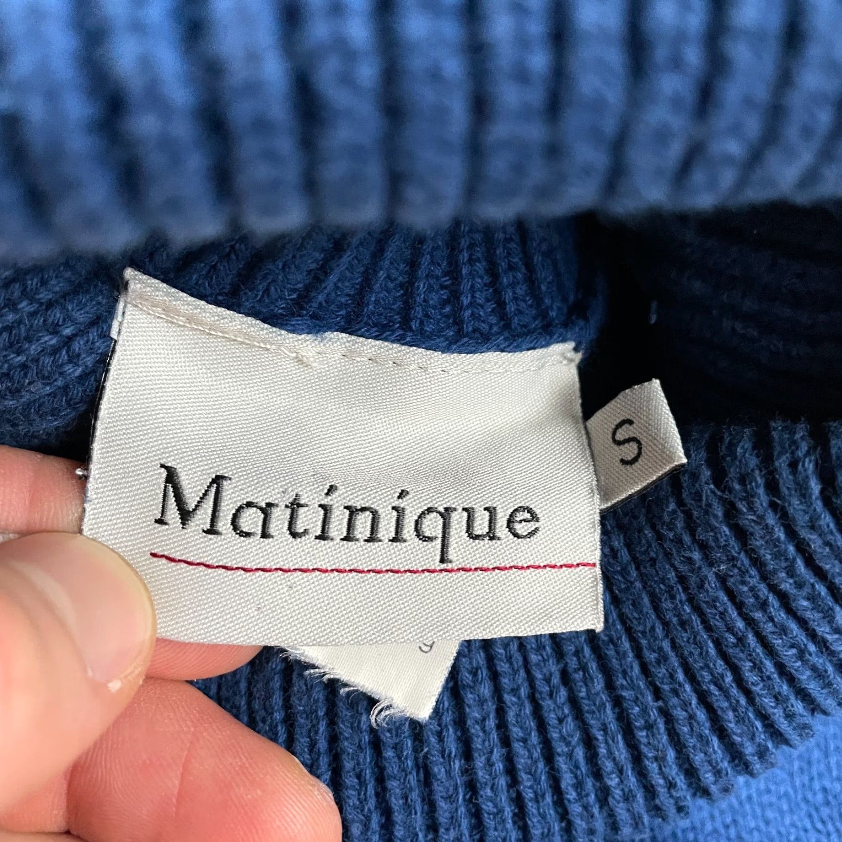 Vintage Matinique Womens Pullover Sweater Small Blue Turtleneck Cotton Business Casual Size S / US 4 / IT 40 - 6 Thumbnail