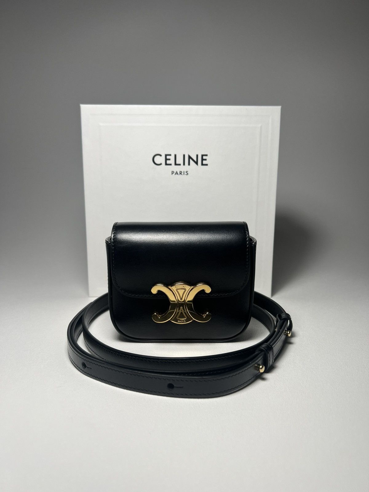Celine Celine Mini Triomphe Bag Black Size ONE SIZE - 7 Thumbnail