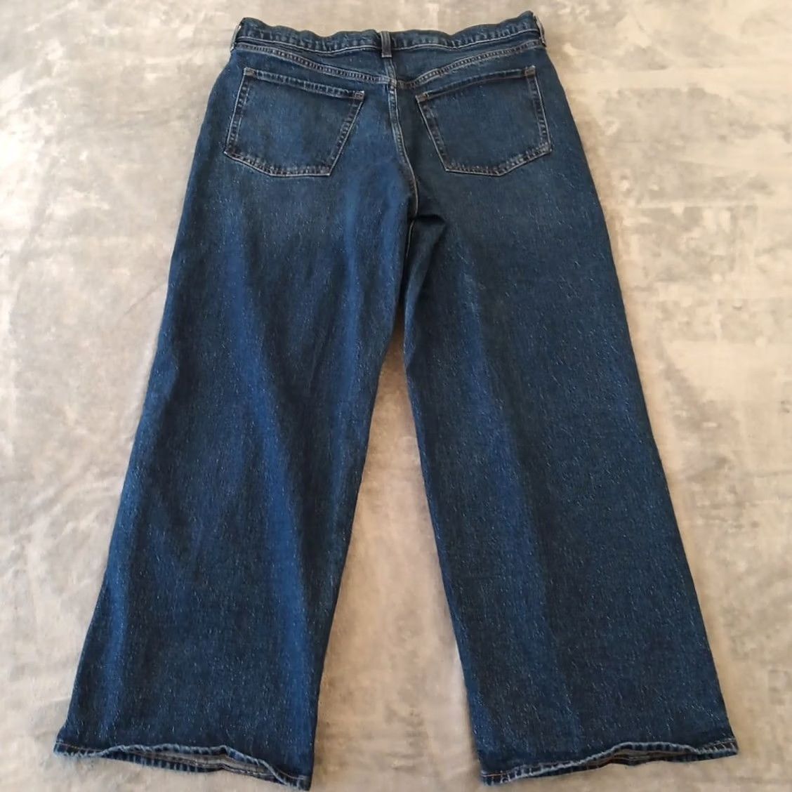 Old Navy Old Navy Jeans Womens 14 Blue Wide-Leg Button Fly 35x29.5 Denim Oscar 5-Pocket Design Womens Size 36" / US 14 / IT 50 - 2 Thumbnail