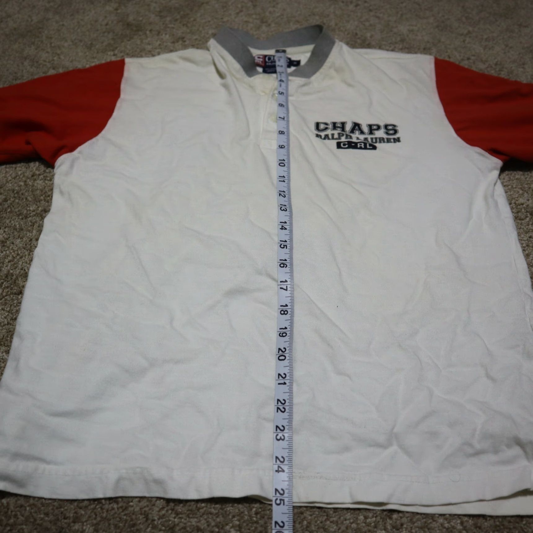 Chaps Chaps Shirt Mens M Long Sleeve Polo Orange Big Logo Size US M / EU 48-50 / 2 - 4 Thumbnail