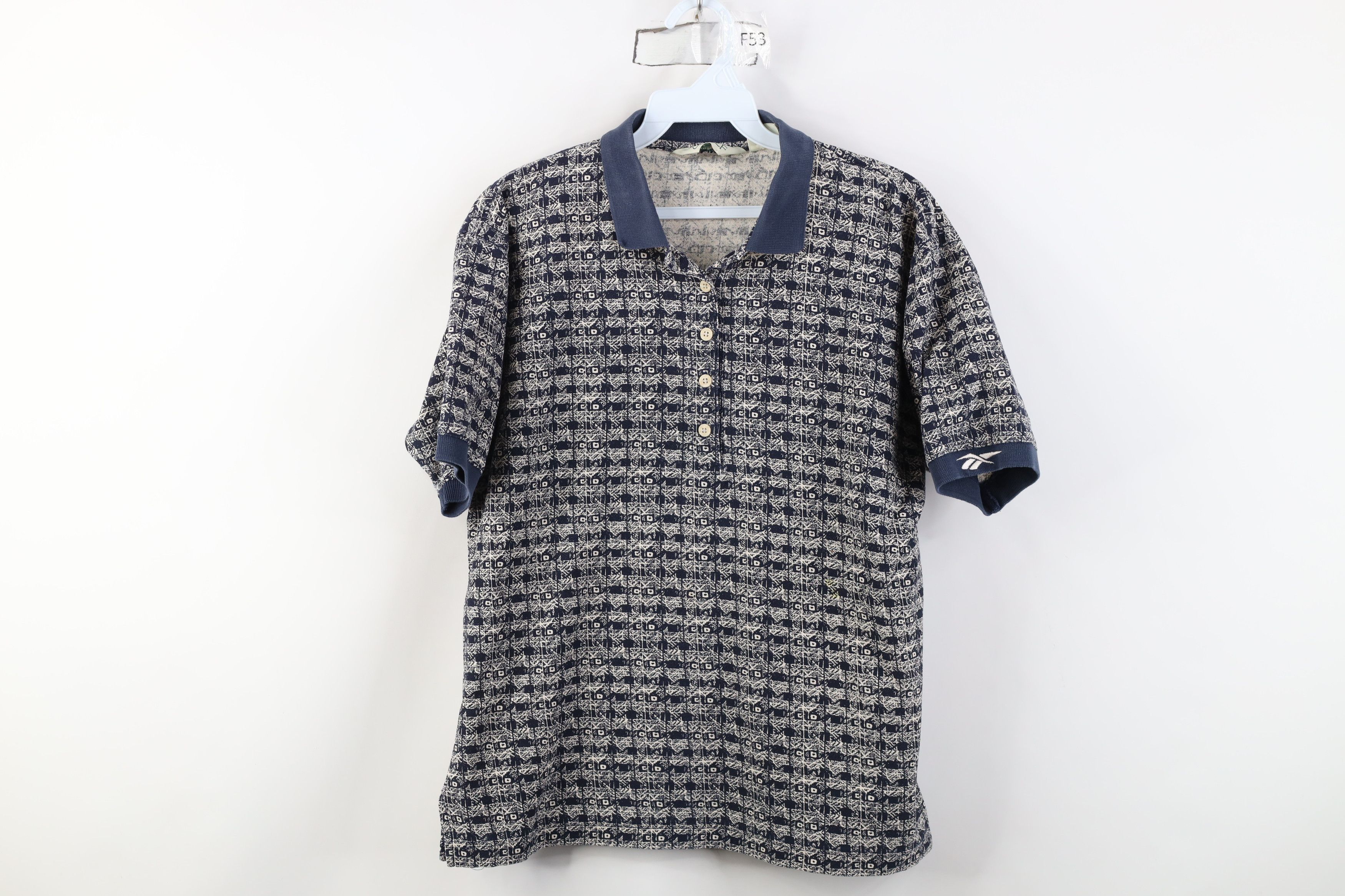 Reebok Vintage 90s Reebok Golf Geometric Golfing Polo Shirt Size M / US 6-8 / IT 42-44 - 1 Thumbnail