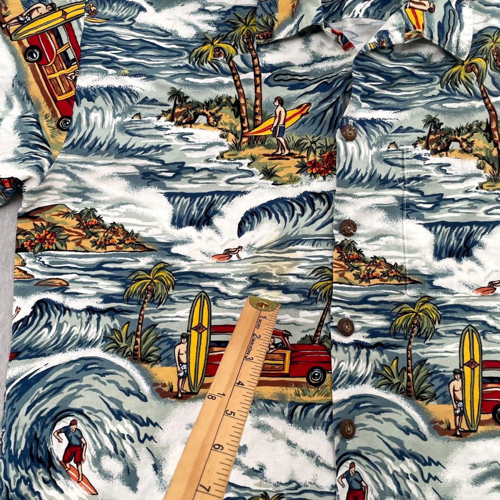 Vintage VINTAGE Toes On The Nose Hawaiian Shirt Adult Medium Floral Button-Up Surfing USA Mens M Size US M / EU 48-50 / 2 - 7 Thumbnail