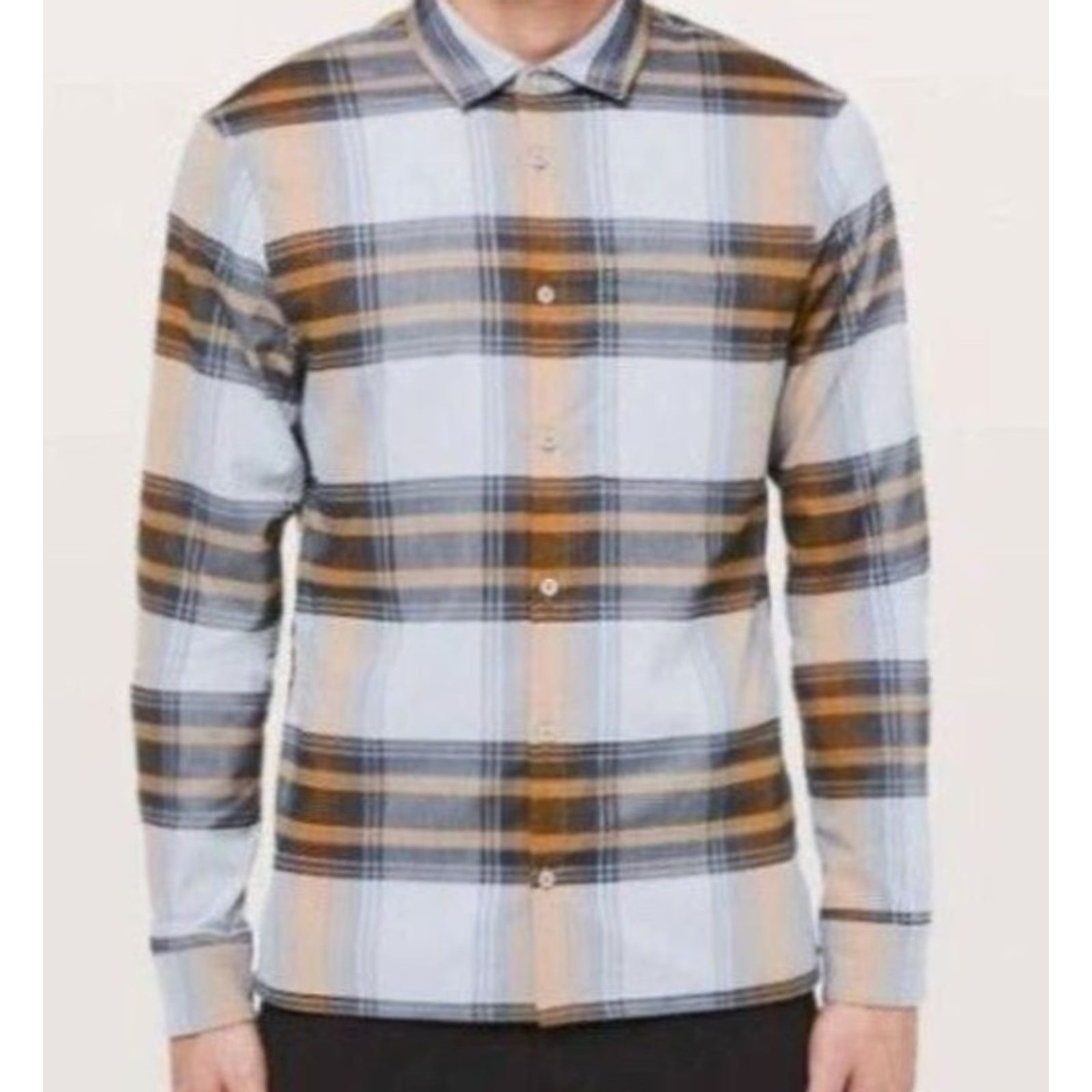 Lululemon Lululemon Mason's Peak Flannel Shirt Shadow Plaid Sz M Mens Button-Up Long Sleeve Shirt Size US M / EU 48-50 / 2 - 2 Thumbnail