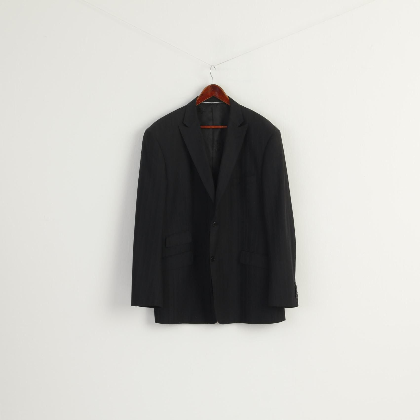 Other Stonebridge Men 50 Blazer Black Striped 9581 Size 50R - 2 Thumbnail