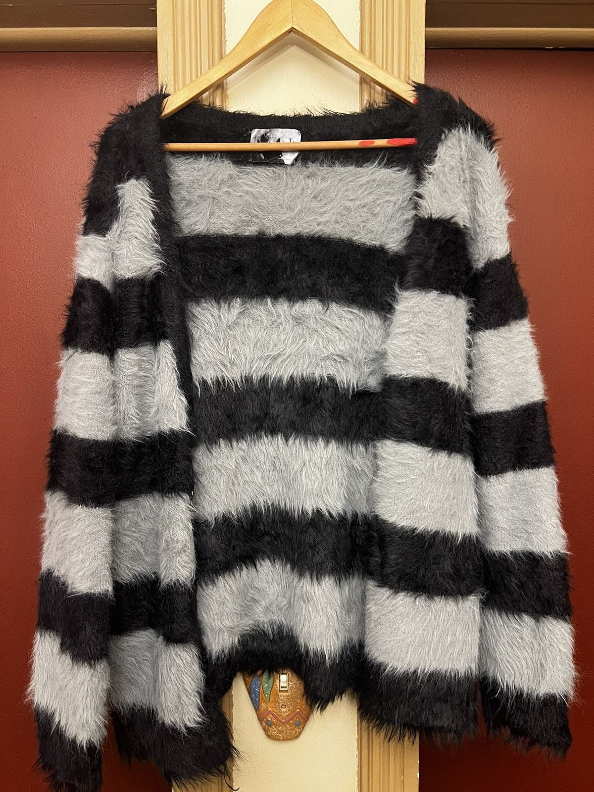 image of Basketcase Gallery Stripped Mohair in Black, Men's (Size Large)