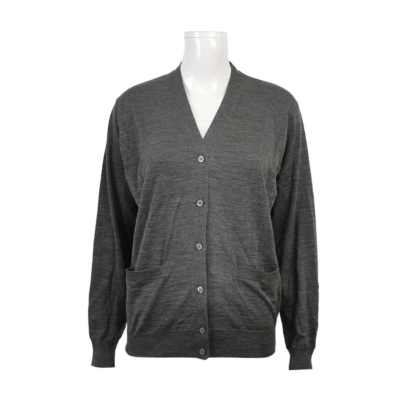 Prada Prada Wool V-Neck Cardigan Sweater 0089 Size S / US 4 / IT 40 - 1 Thumbnail