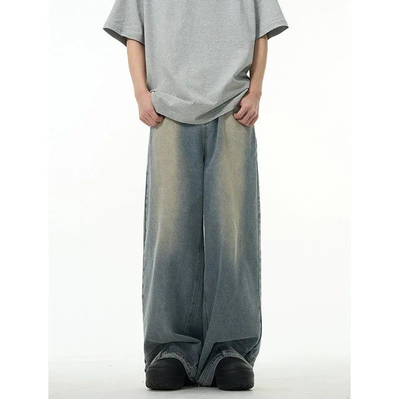 Japanese Brand × Jean High street washed straight baggy jeans Size US 30 / EU 46 - 1 Thumbnail