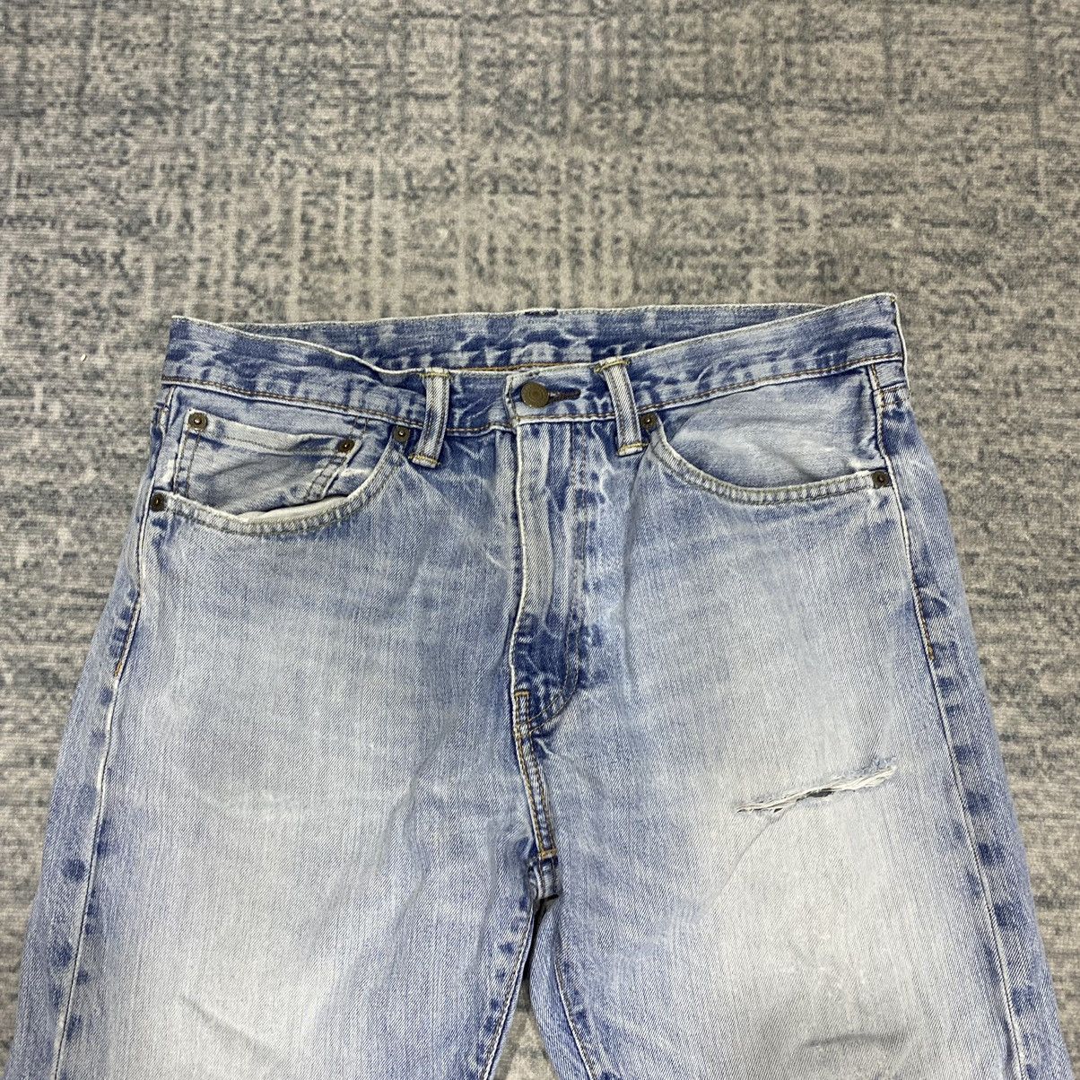 Levi's × Vintage Sickk☠️ Levis Ripped Jeans Straight Cut 90s Size US 34 / EU 50 - 5 Thumbnail