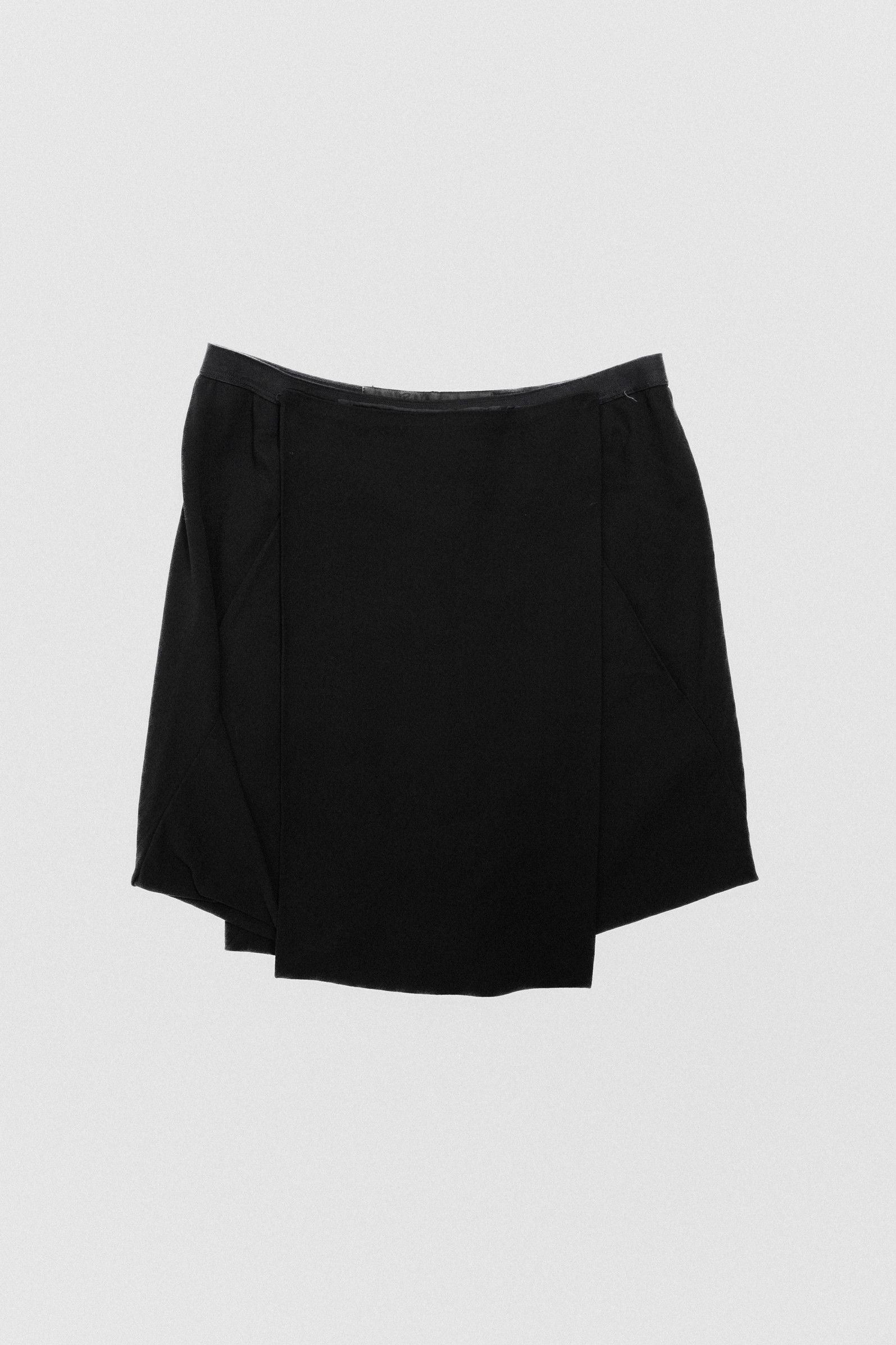image of Rick Owens Fw10 "gleam" Skirt Shorts With Removable Panels in Black, Women's (Size 26)