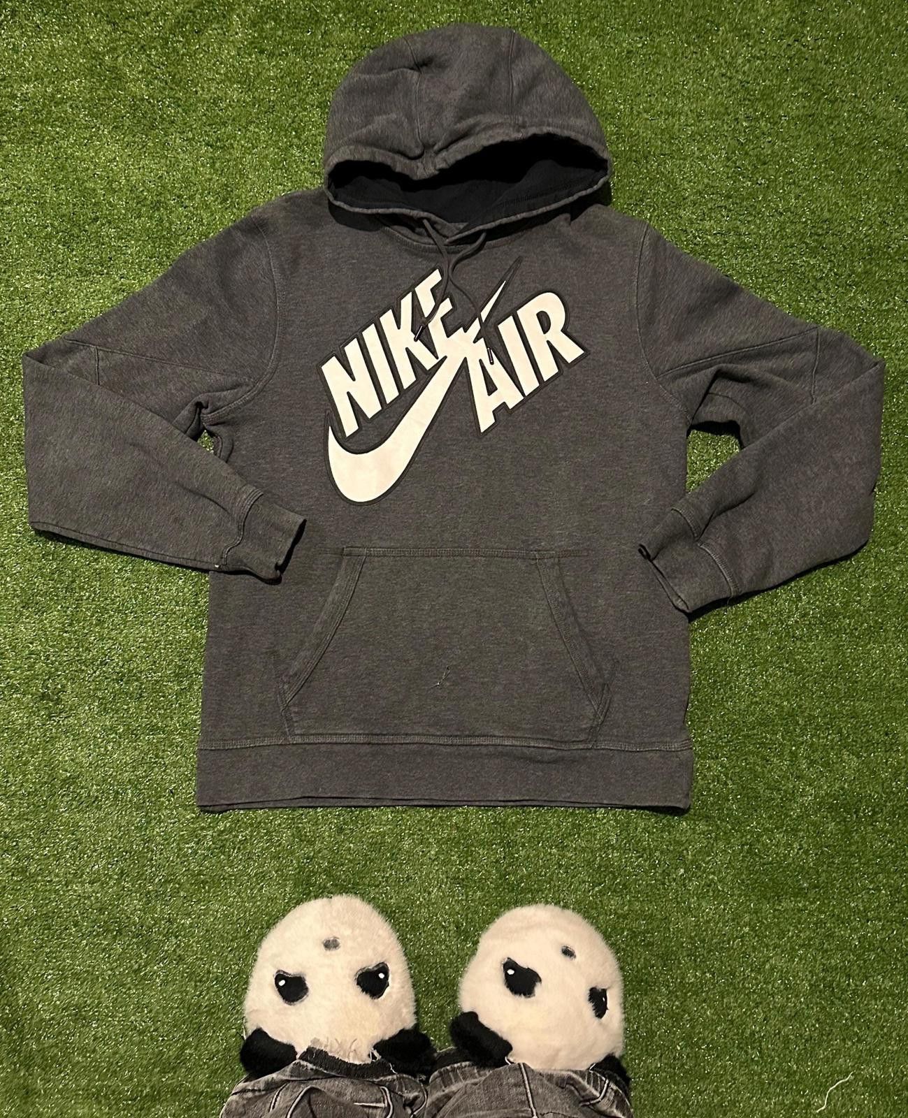 Nike Nike Air Men's Hoodie Sweatshirt Charcoal Gray Size US M / EU 48-50 / 2 - 1 Thumbnail
