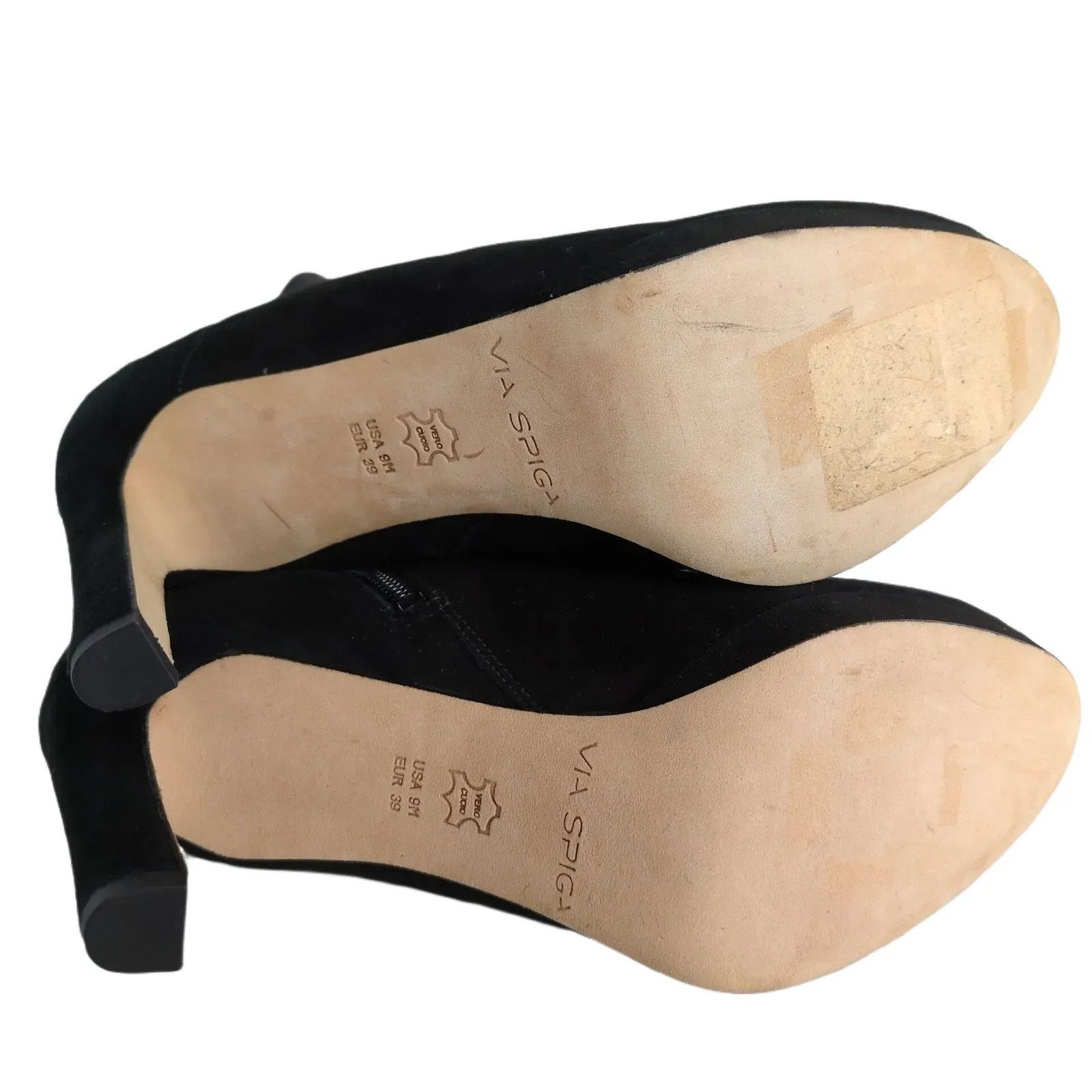 Other Vero Cuoio VIA SPIGA 9 Suede Italian Leather Ankle Booties Size US 9 / IT 39 - 4 Thumbnail